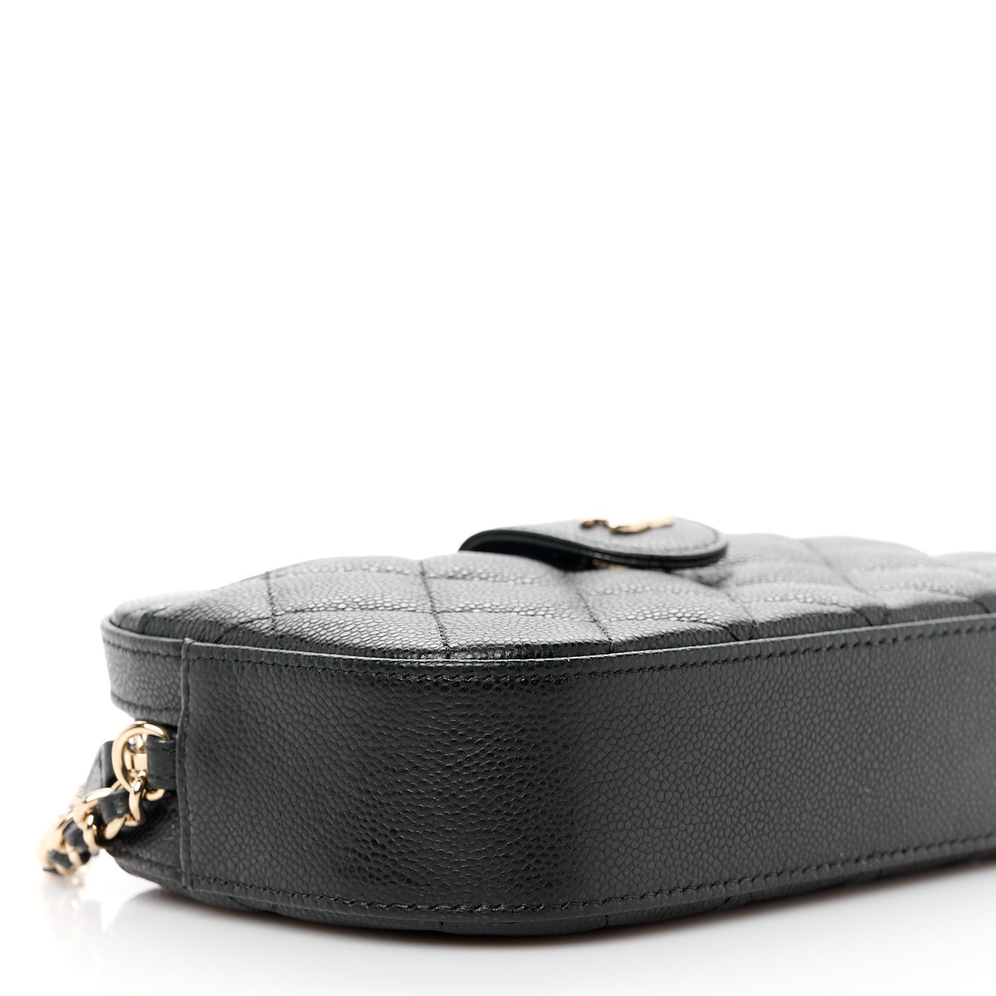 Caviar Quilted Chain Camera Bag Black