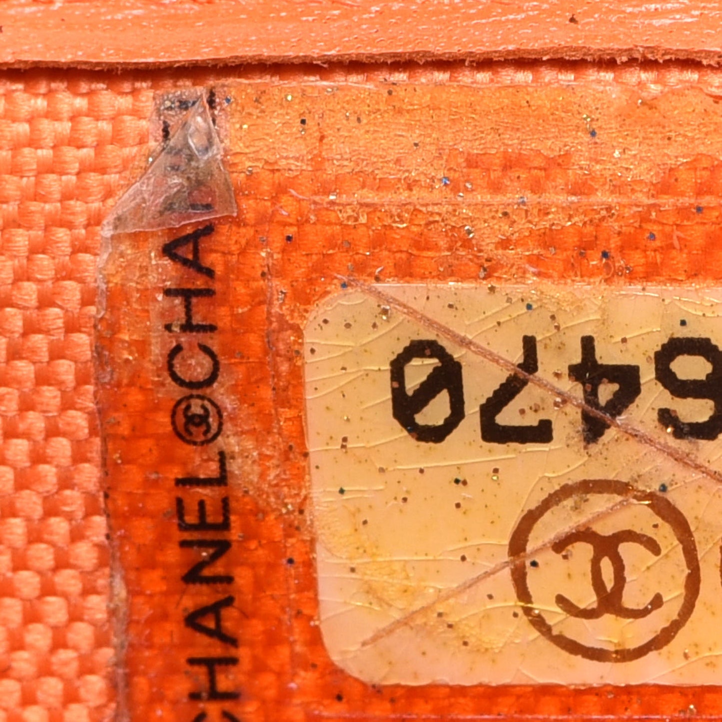 Calfskin Quilted Cambon Bi-fold Wallet Brown