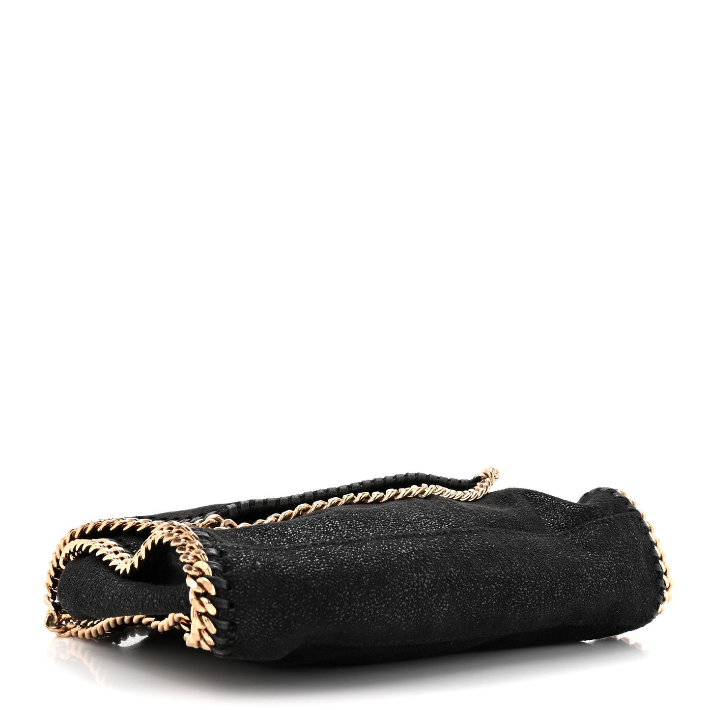 Shaggy Deer Mini Falabella Fold Over Tote Black
