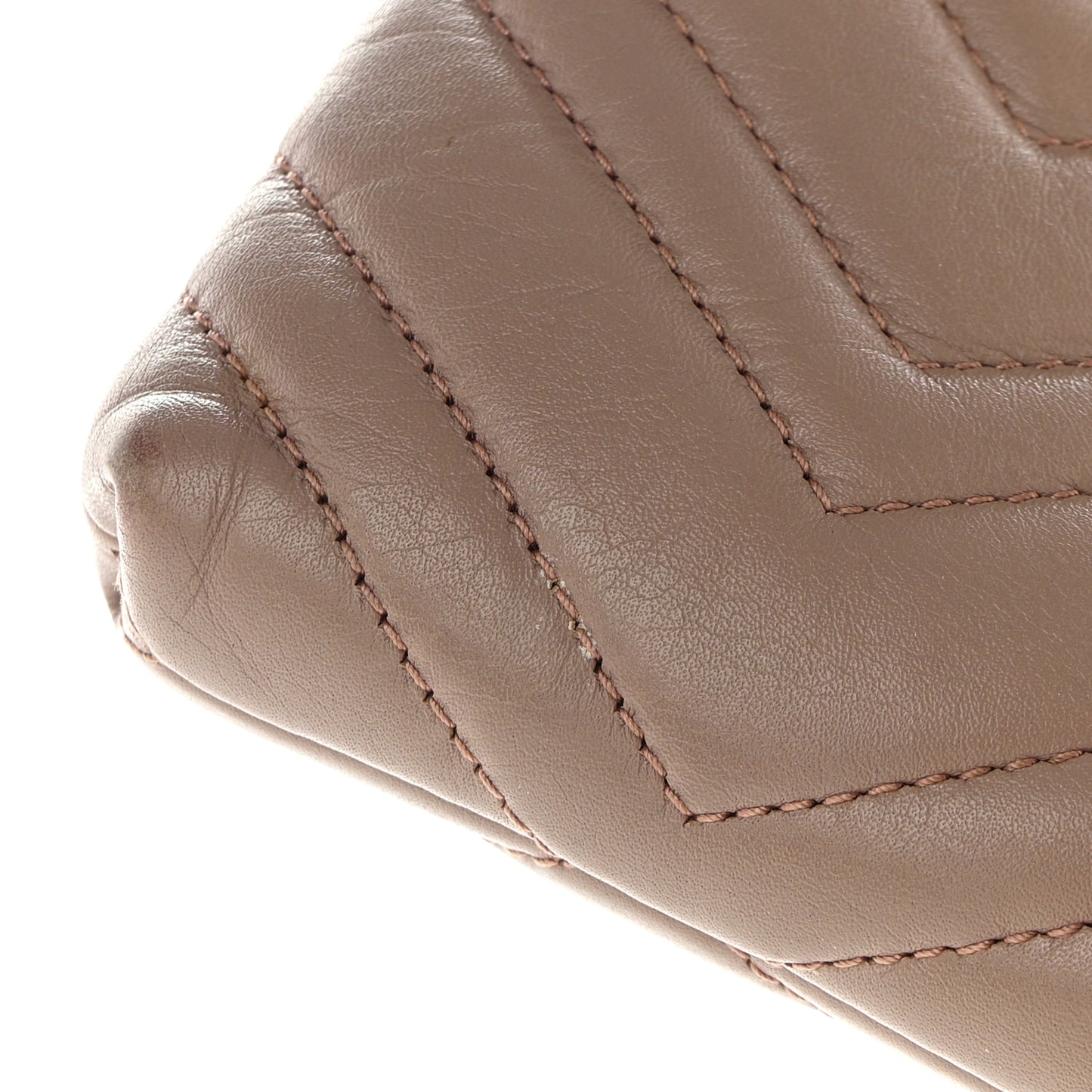 Calfskin Matelasse Mini GG Marmont Chain Bag Porcelain Rose