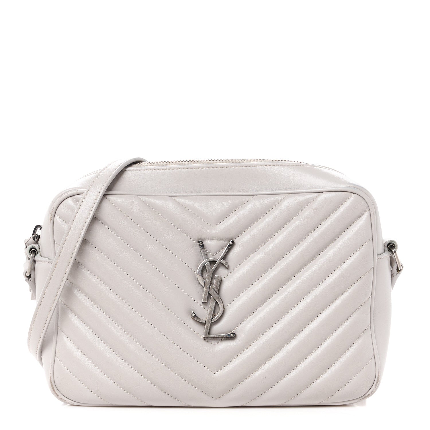 Saint Laurent Calfskin Matelasse Monogram Lou Camera Bag Granite 1 of 14