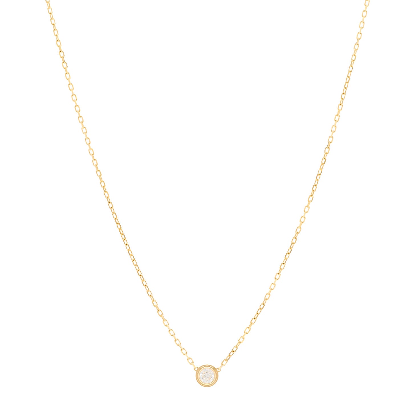 18K Yellow Gold Diamond LM D'Amour Pendant Necklace