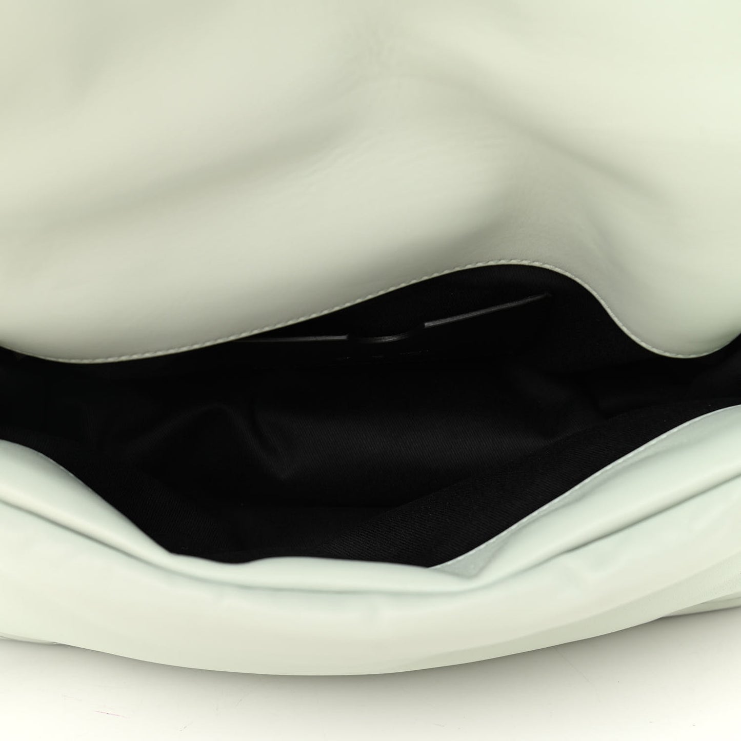 Calfskin Slouchy Nailed Clutch Green