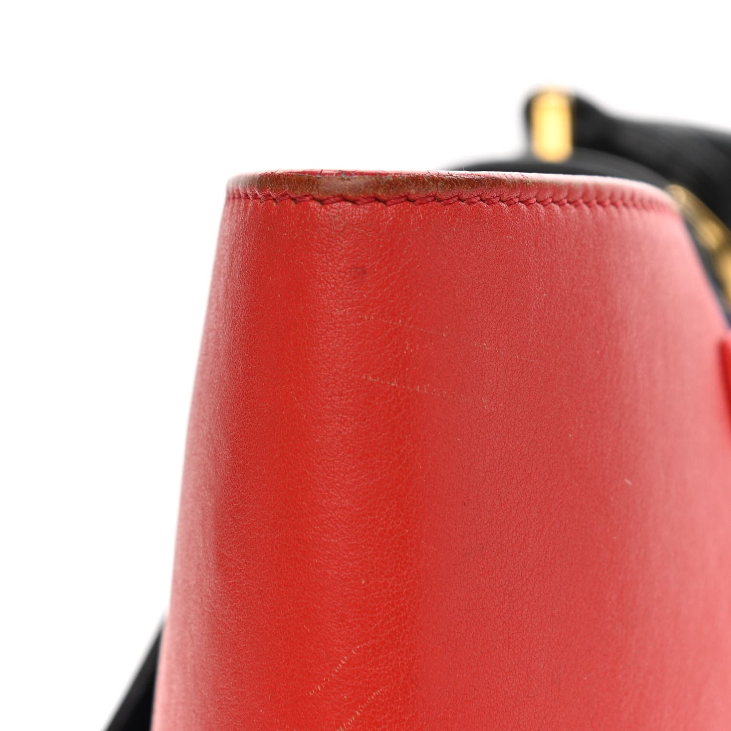 Smooth Calfskin Medium Tri-Color Trapeze Black