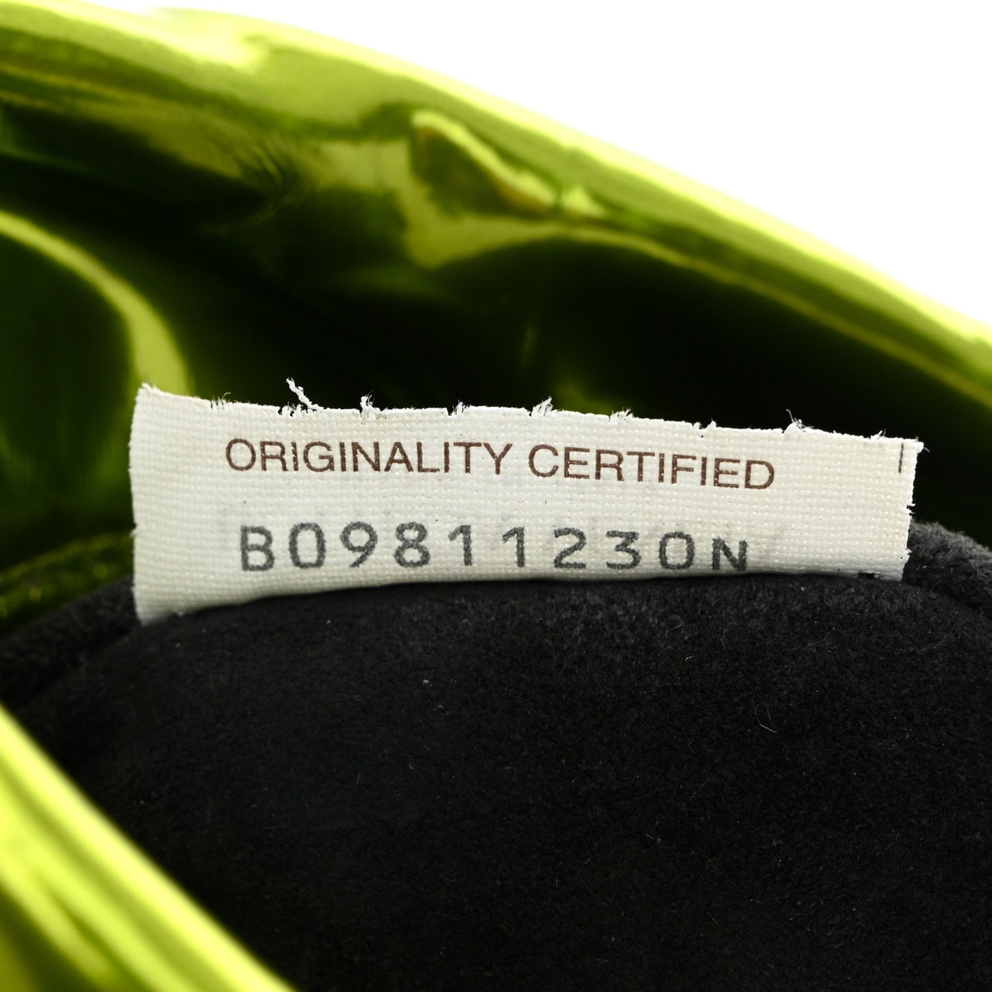 Metallic Crushed Calfskin Mini Jodie Chlorophyll