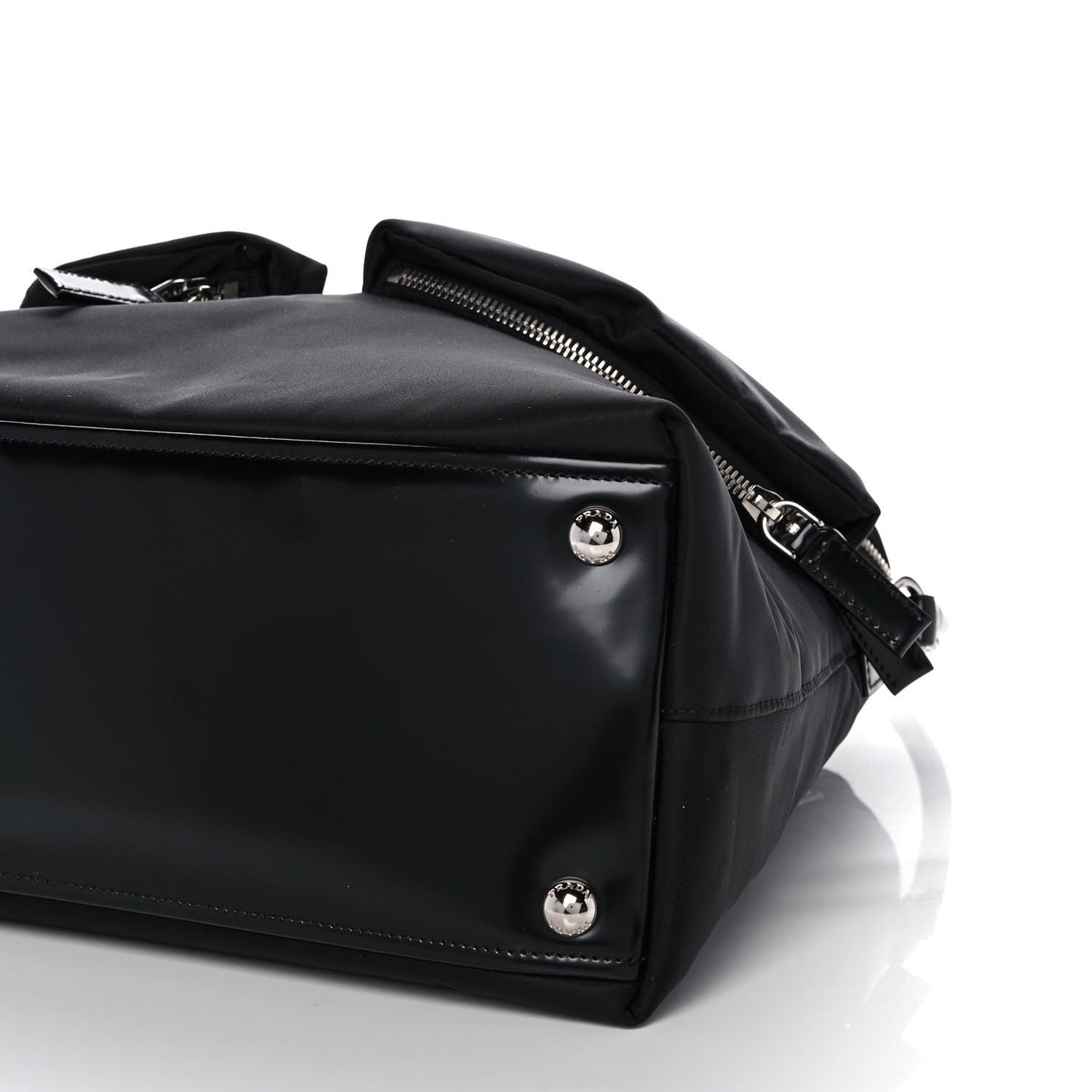 Nylon Tessuto Nappa Symbols Signaux Hobo Bag Black