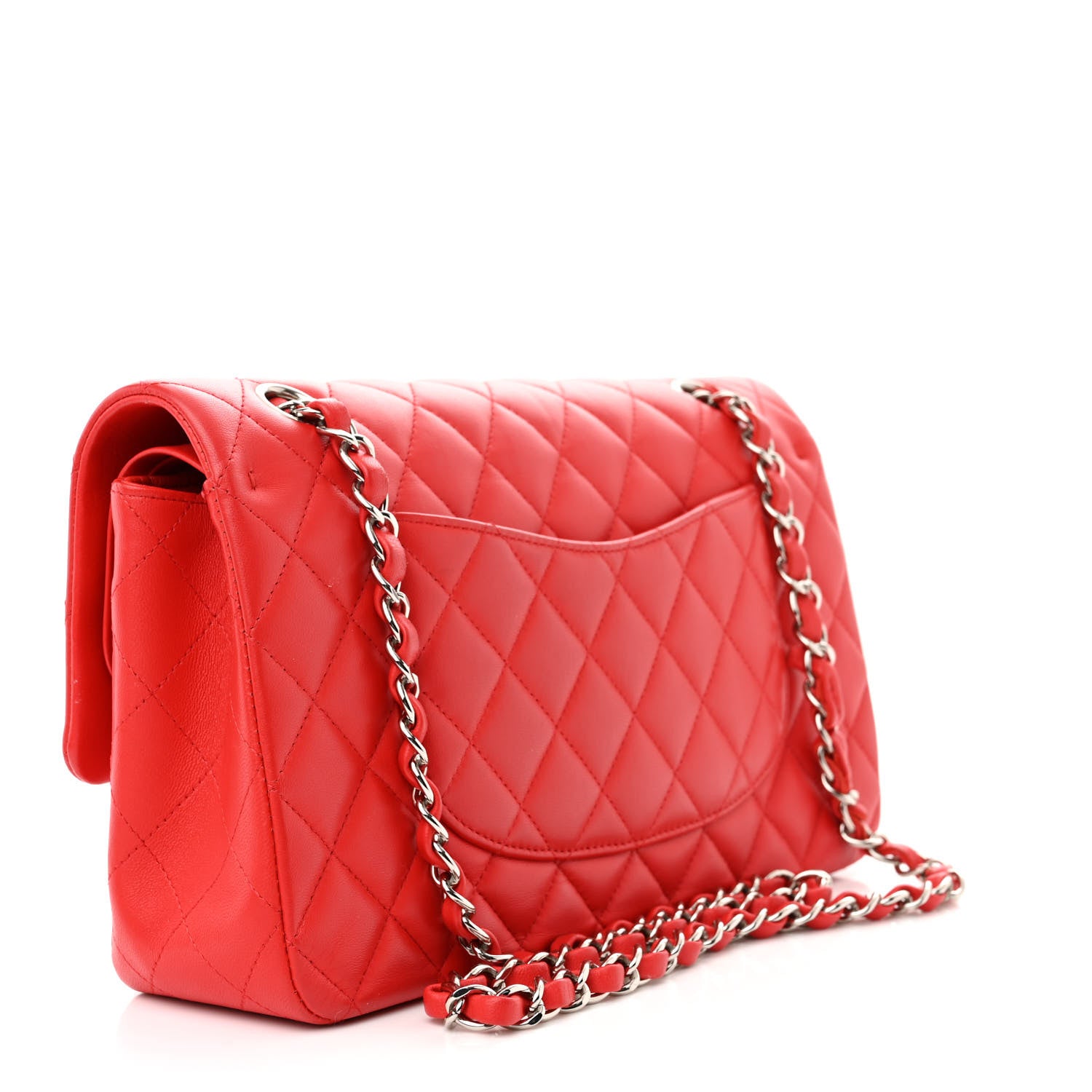 Chanel Lambskin Quilted Medium Double Flap Red 3 of 12