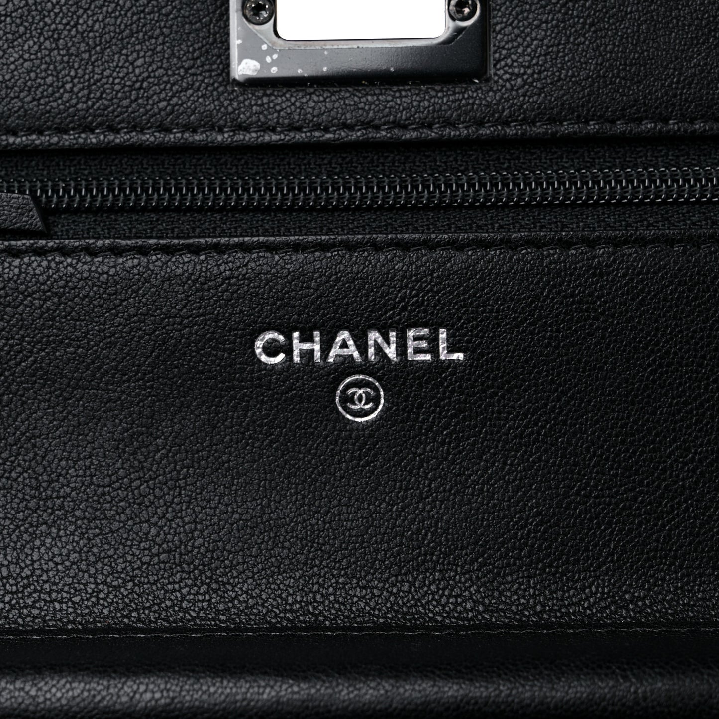 Sheepskin Chevron Reissue Wallet On Chain WOC So Black