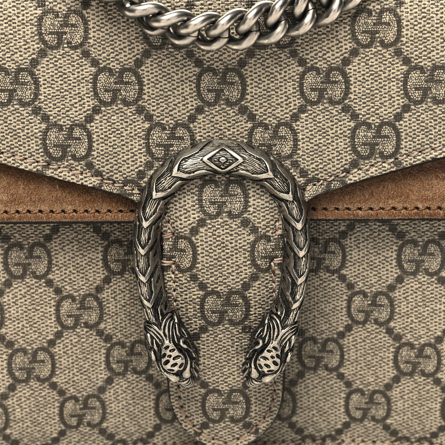 GG Supreme Monogram Mini Dionysus Shoulder Bag Taupe