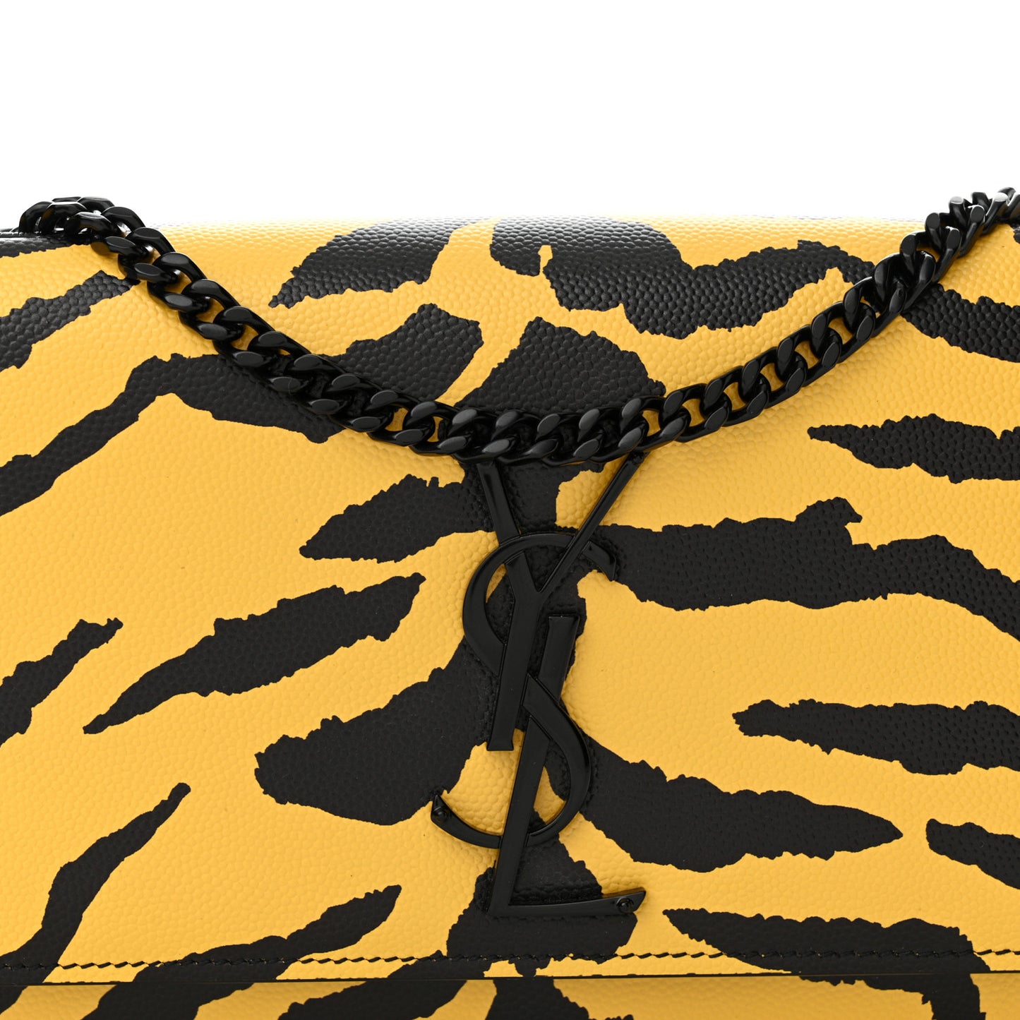 Grain De Poudre Zebra Print Small Classic Monogram Kate Satchel Yellow