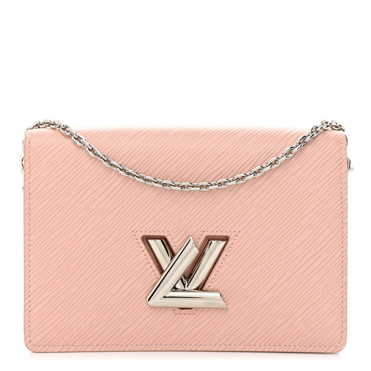 Epi Twist Belt Chain Wallet Rose Ballerine