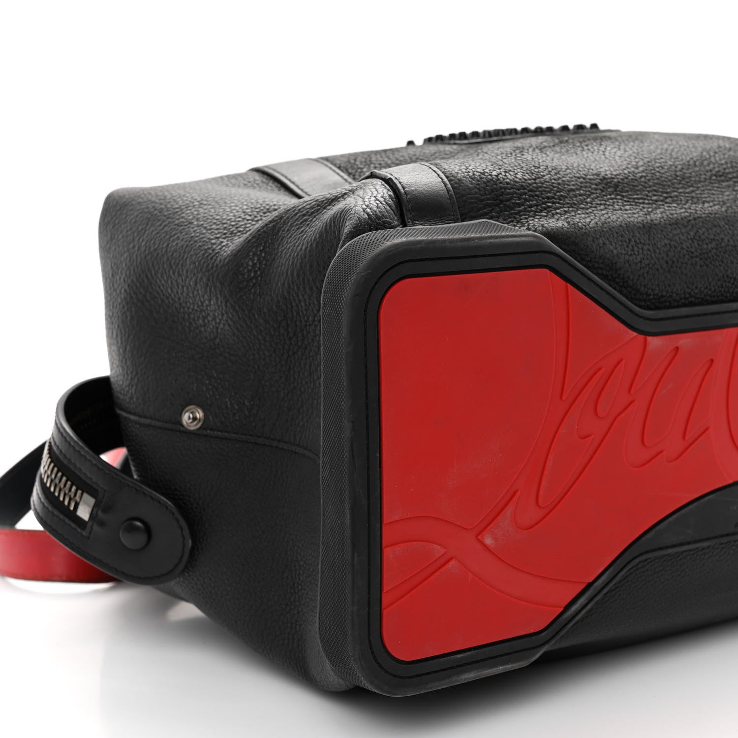 Christian Louboutin Grained Calfskin Studded Duffle Black 8 of 10