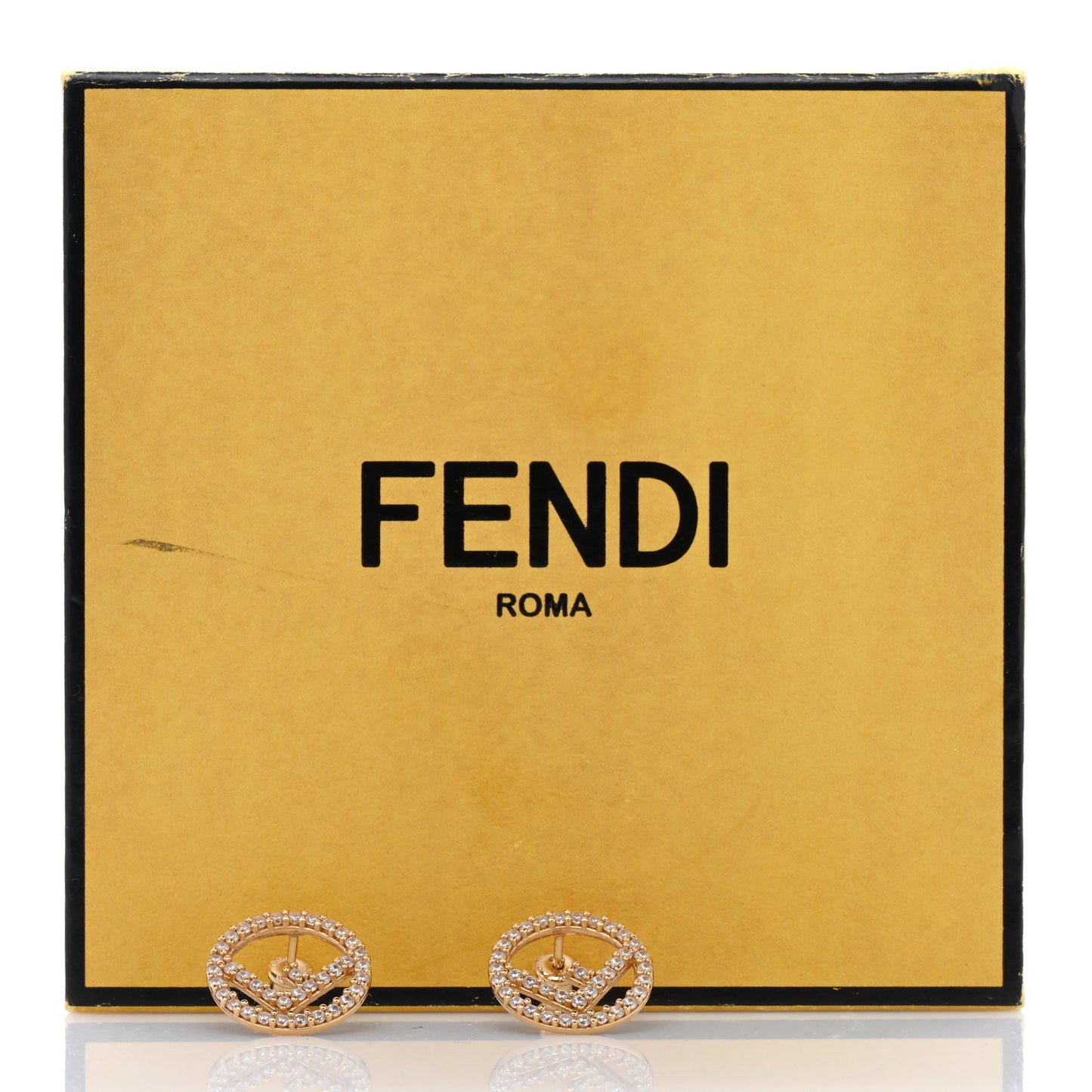 Metal Crystal F is Fendi Earrings Gold