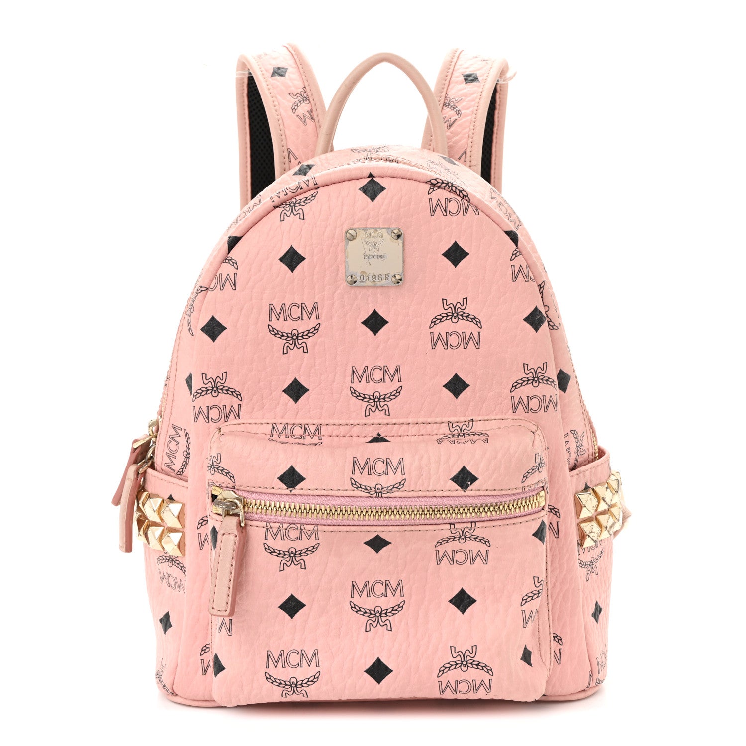 MCM Stark Side Stud Mini Backpack (Soft Pink)
