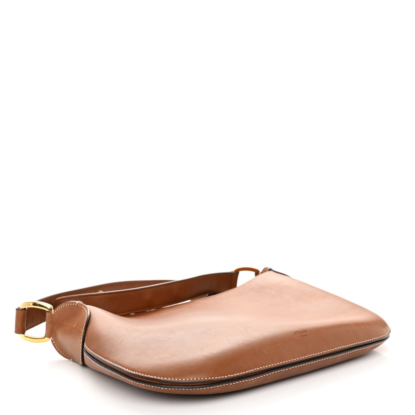 Smooth Calfskin Medium Saddle Bag Tan
