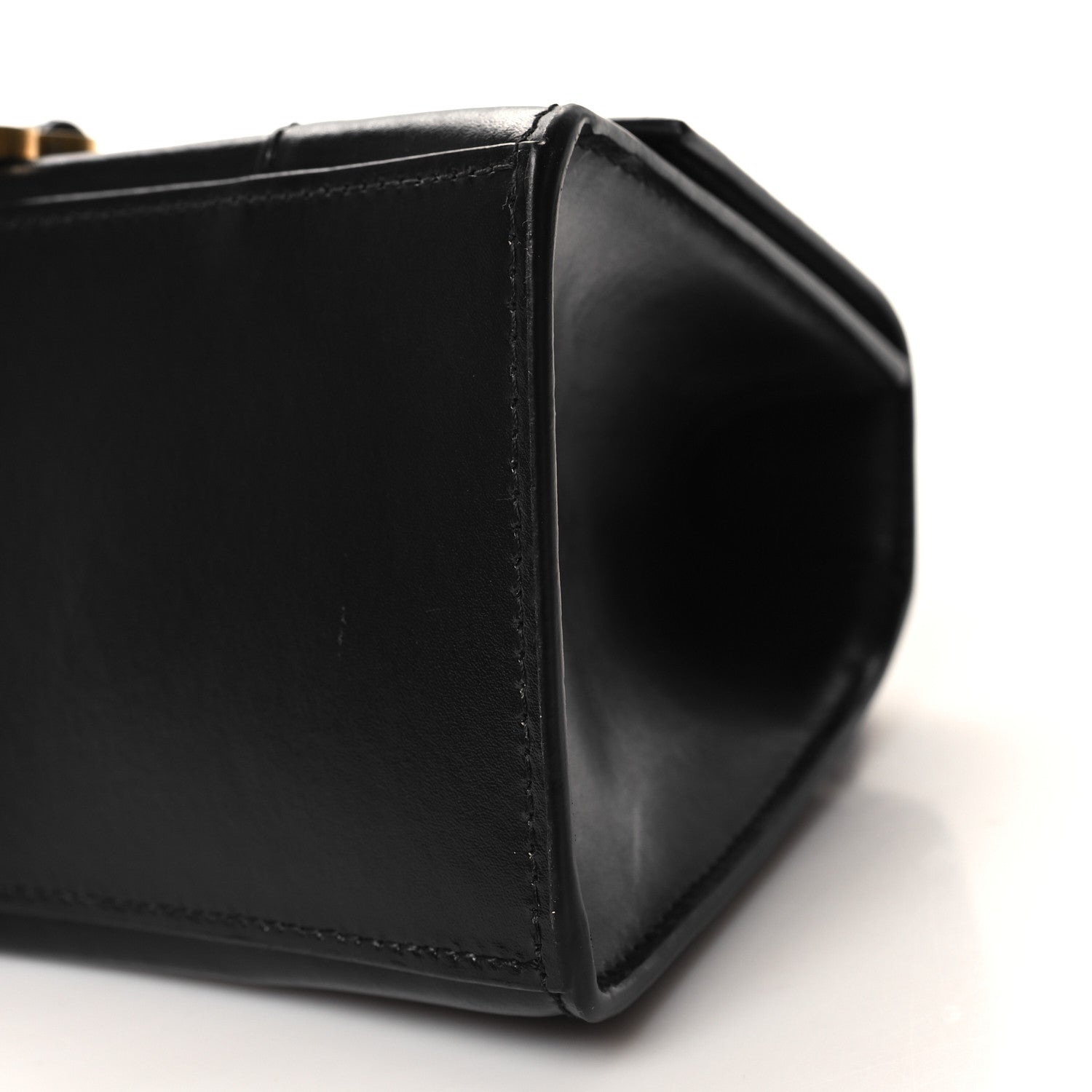 Balenciaga Shiny Box Calfskin Small Hourglass Top Handle Bag Black 9 of 9