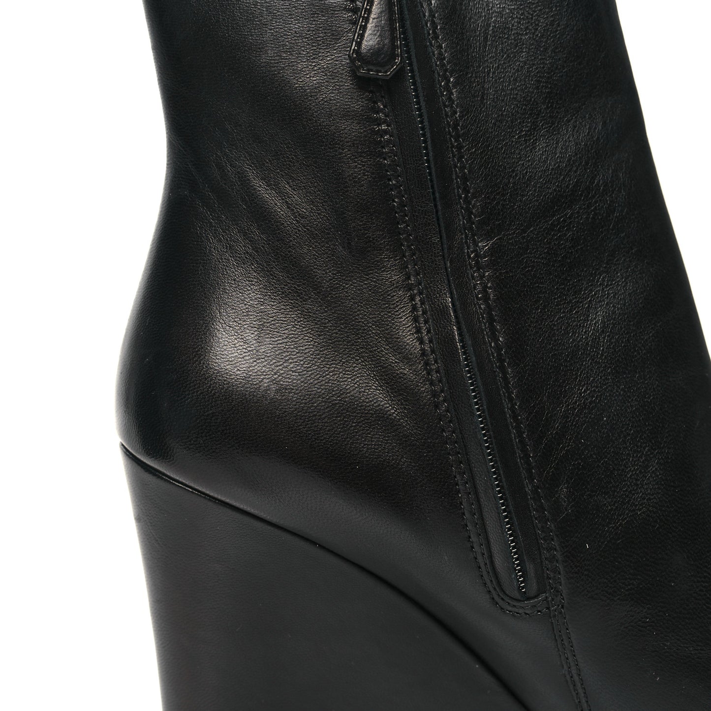 Vitello Wedge Ankle Boots 39.5 Black