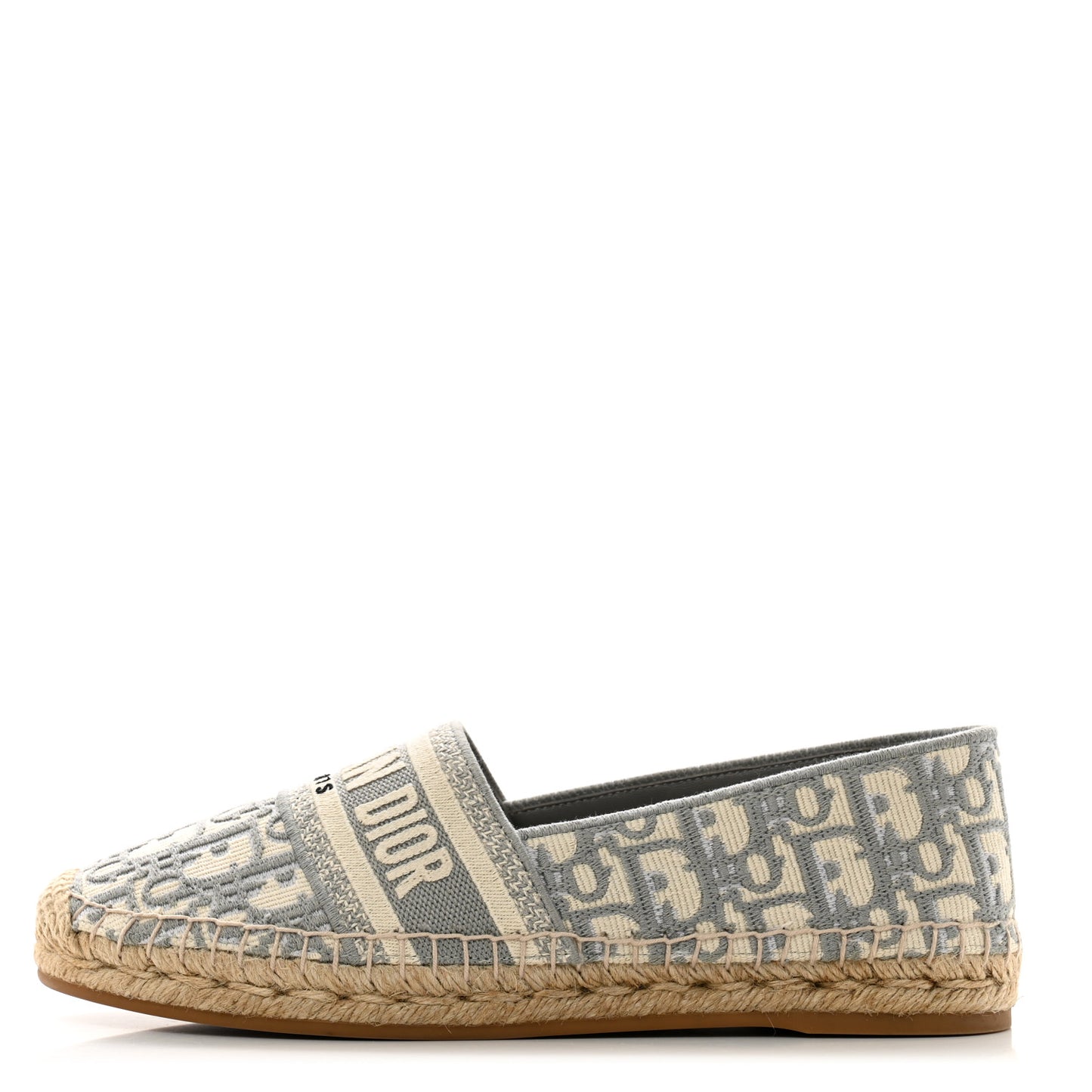 Oblique Embroidered Granville 15mm Espadrilles 39.5 Grey Stone