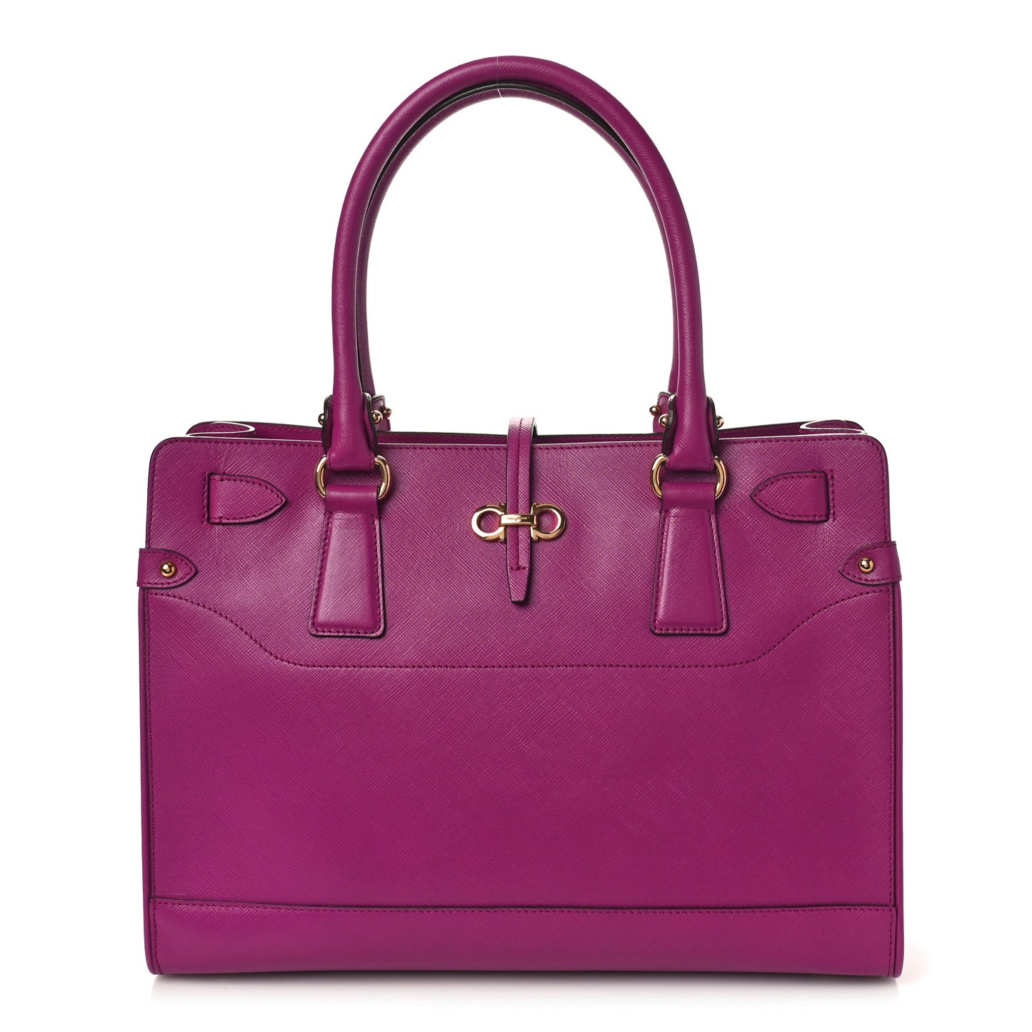 Printed Calfskin Briana Tote Purple
