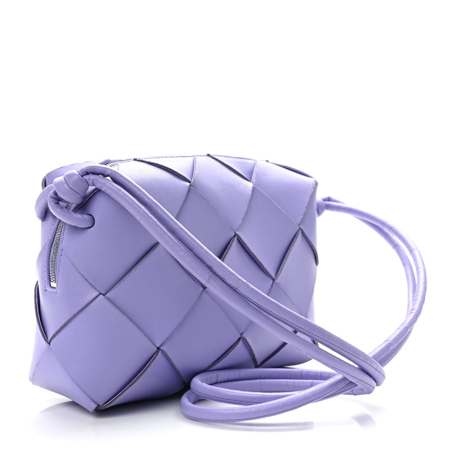Lambskin Intreccio Small Cassette Camera Bag Wisteria