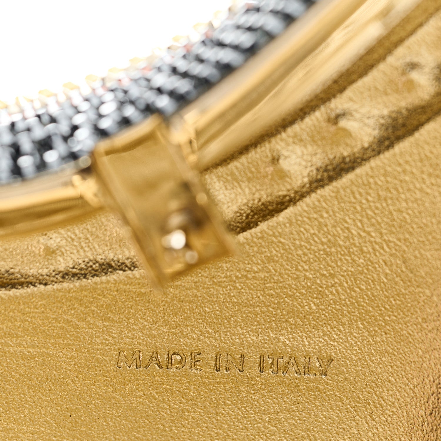 Judith Leiber Swarovski Crystal Carnegie Hall Harp Minaudiere Clutch Gold Multicolor 7 of 12