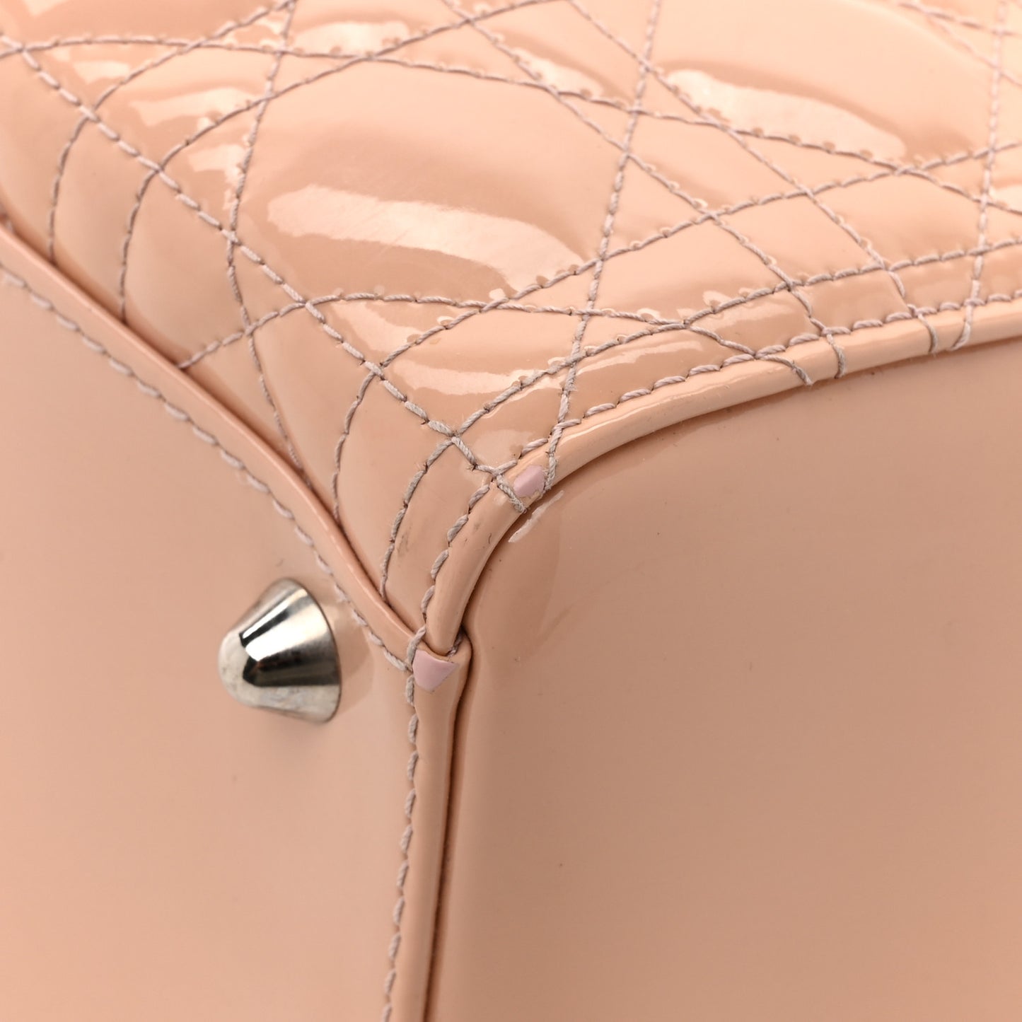 Patent Cannage Large Lady Dior Light Pink