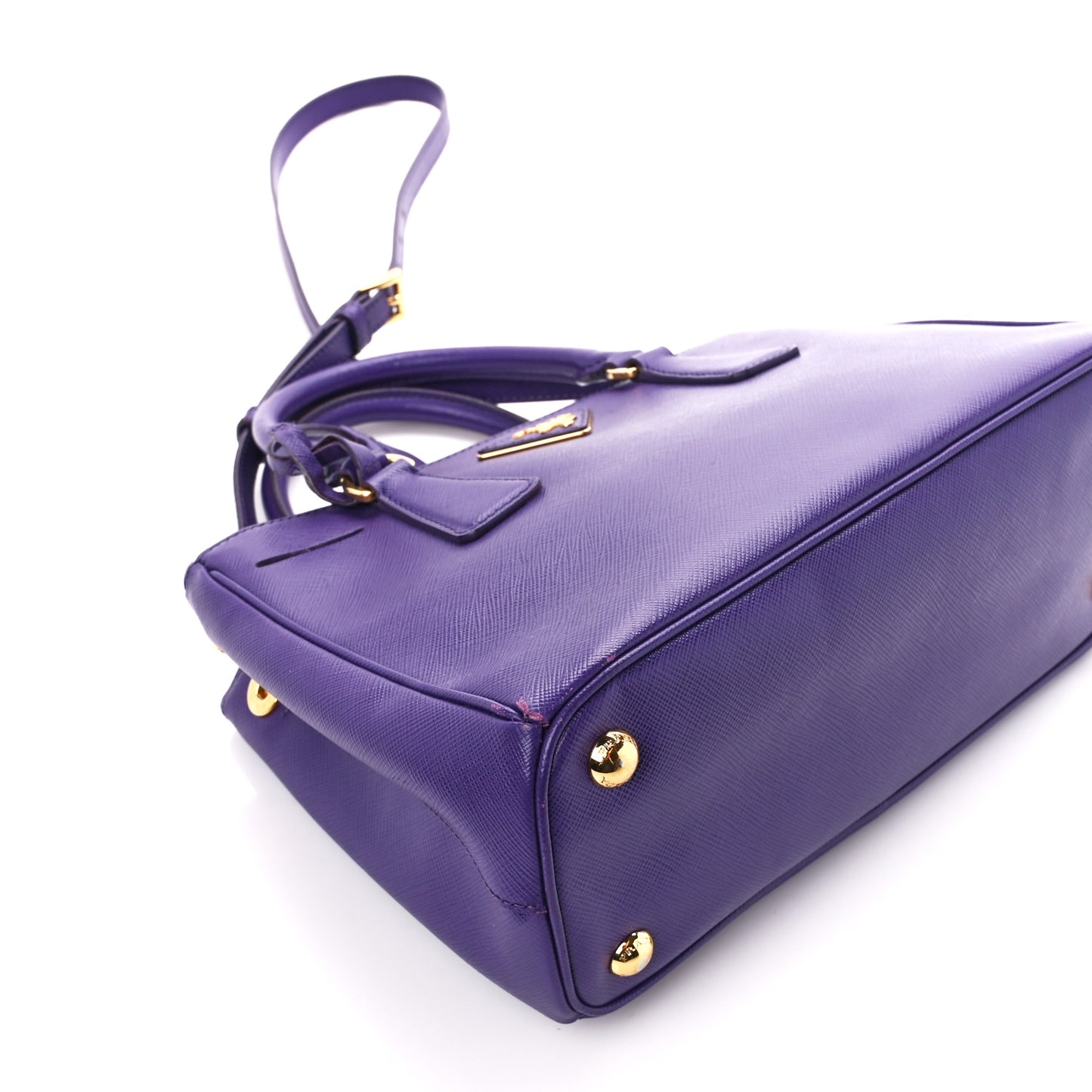 Saffiano Mini Galleria Double Zip Tote Viola