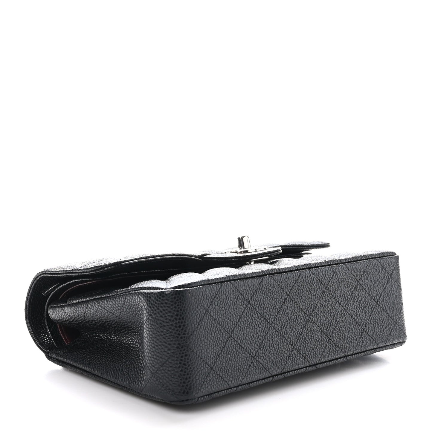 Caviar Quilted Small Double Flap Black