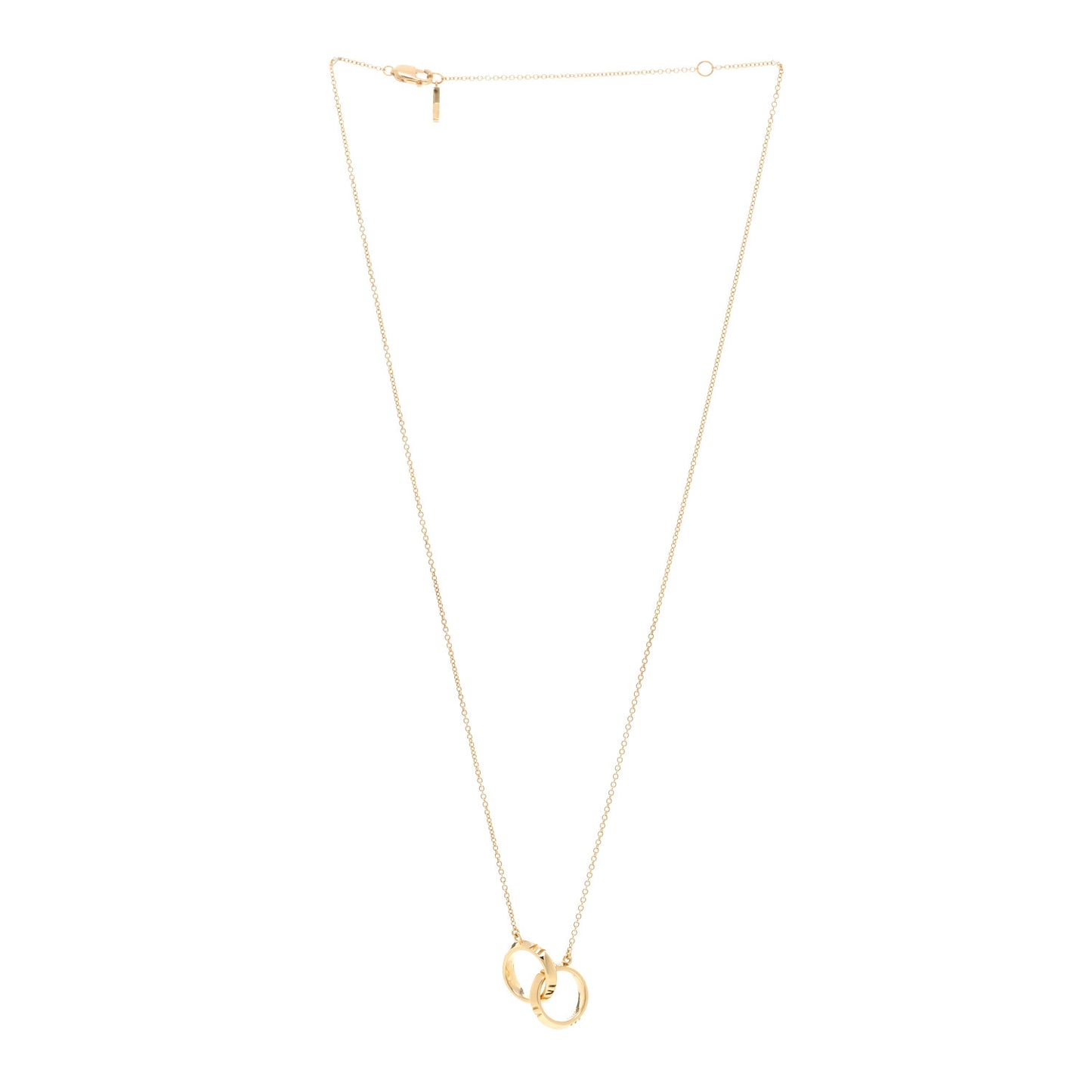 18K Yellow Gold Interlocking Atlas Open Pendant Necklace