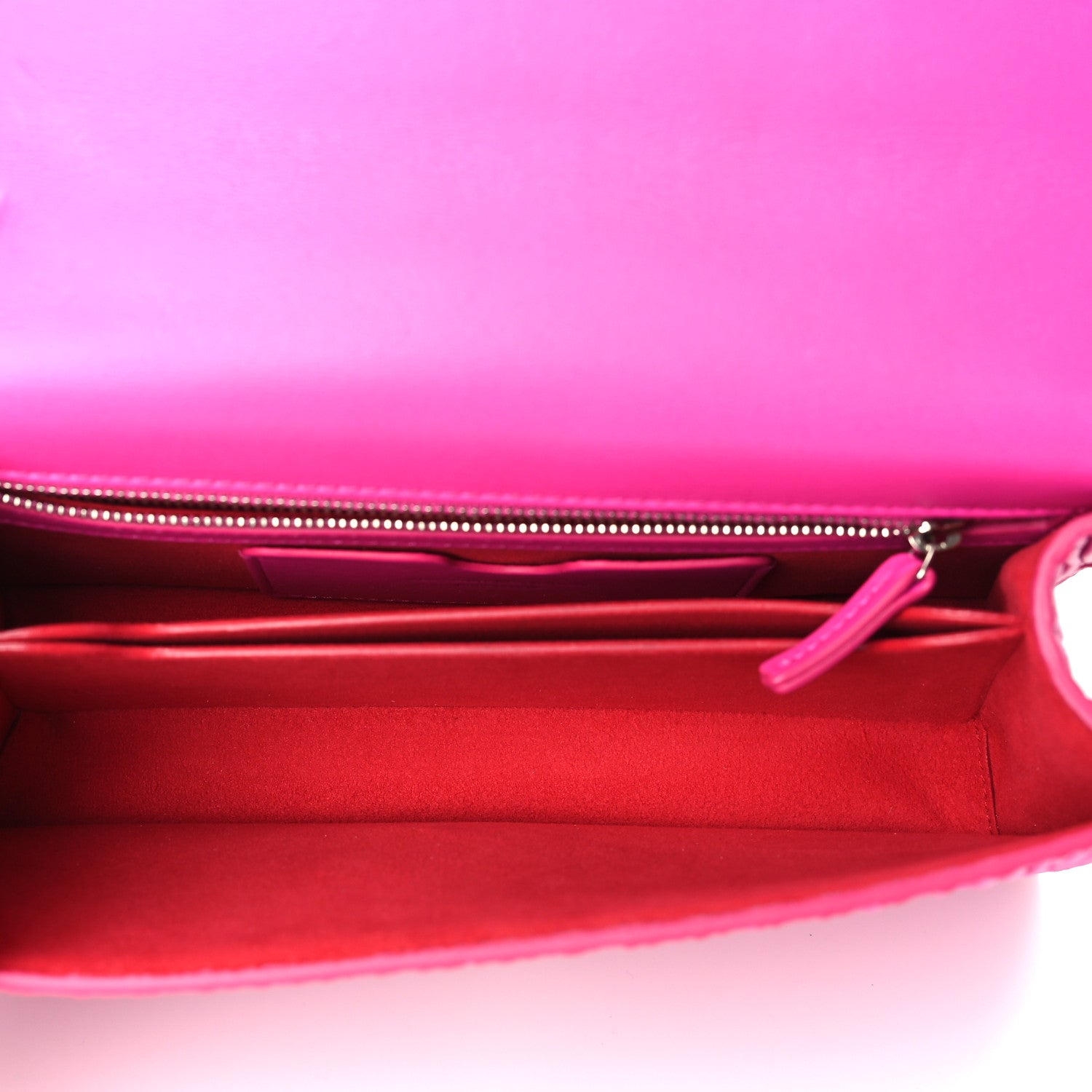 Alexander McQueen Lambskin Pleated Knuckle Shoulder Bag Fuchsia 5 of 8