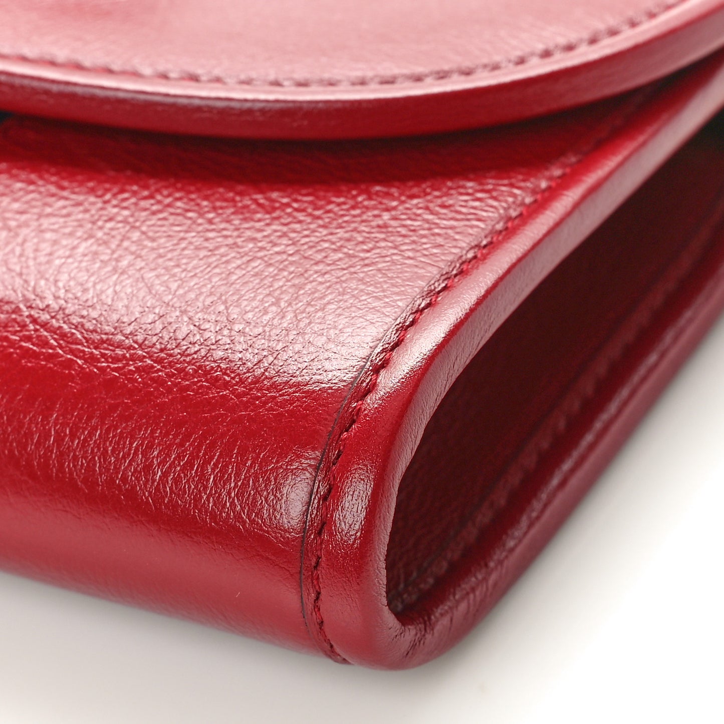Textured Calfskin Web Mini Rajah Slim Flap Shoulder Bag Romantic Cherry