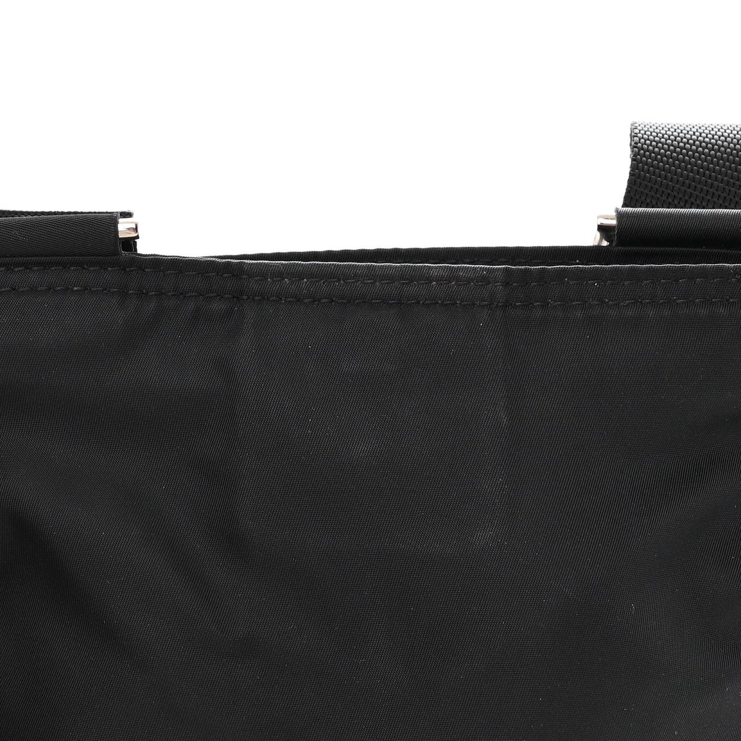 Nylon Saffiano Flat Messenger Bag Black