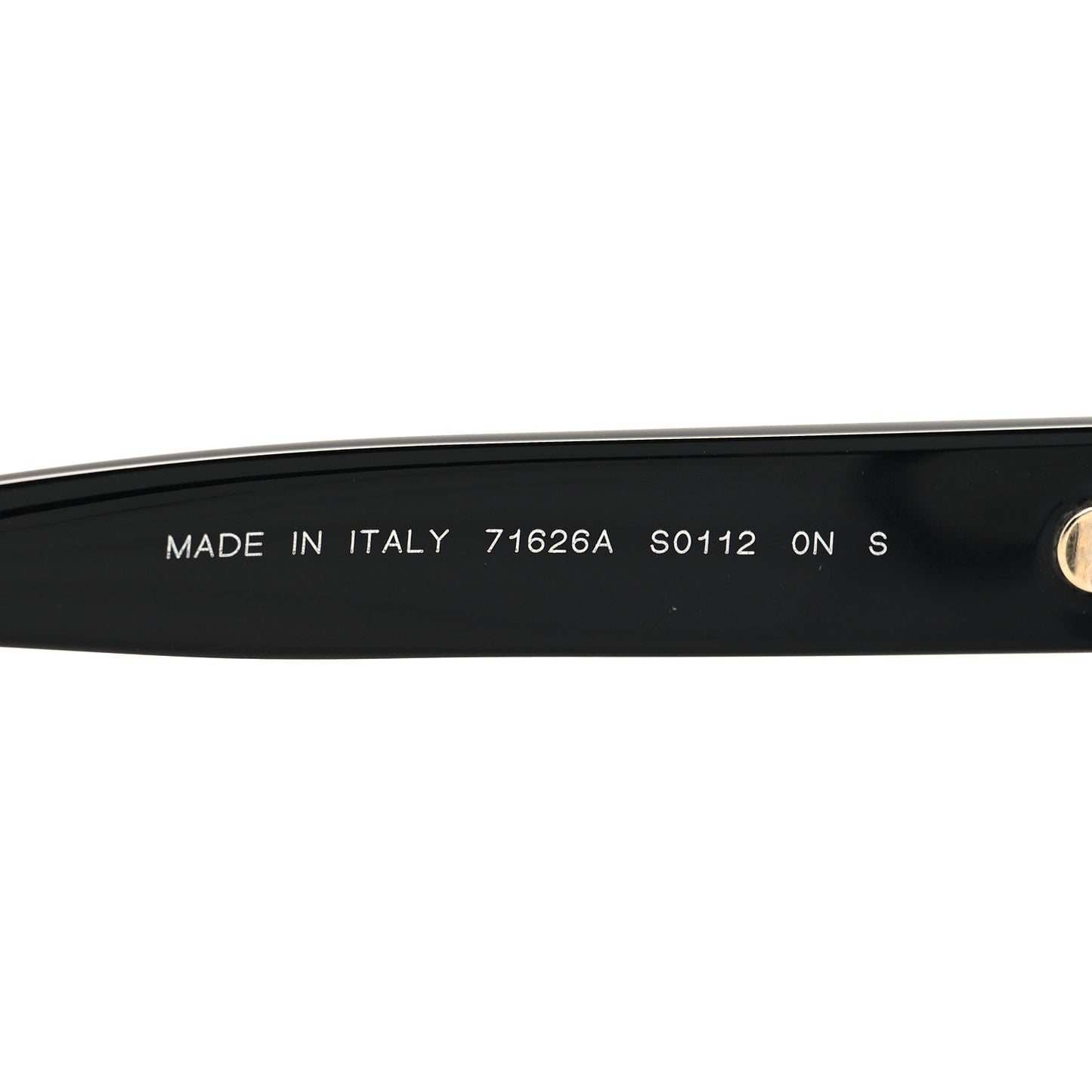 Acetate Calfskin Chain Rectangle Sunglasses 71626A Black