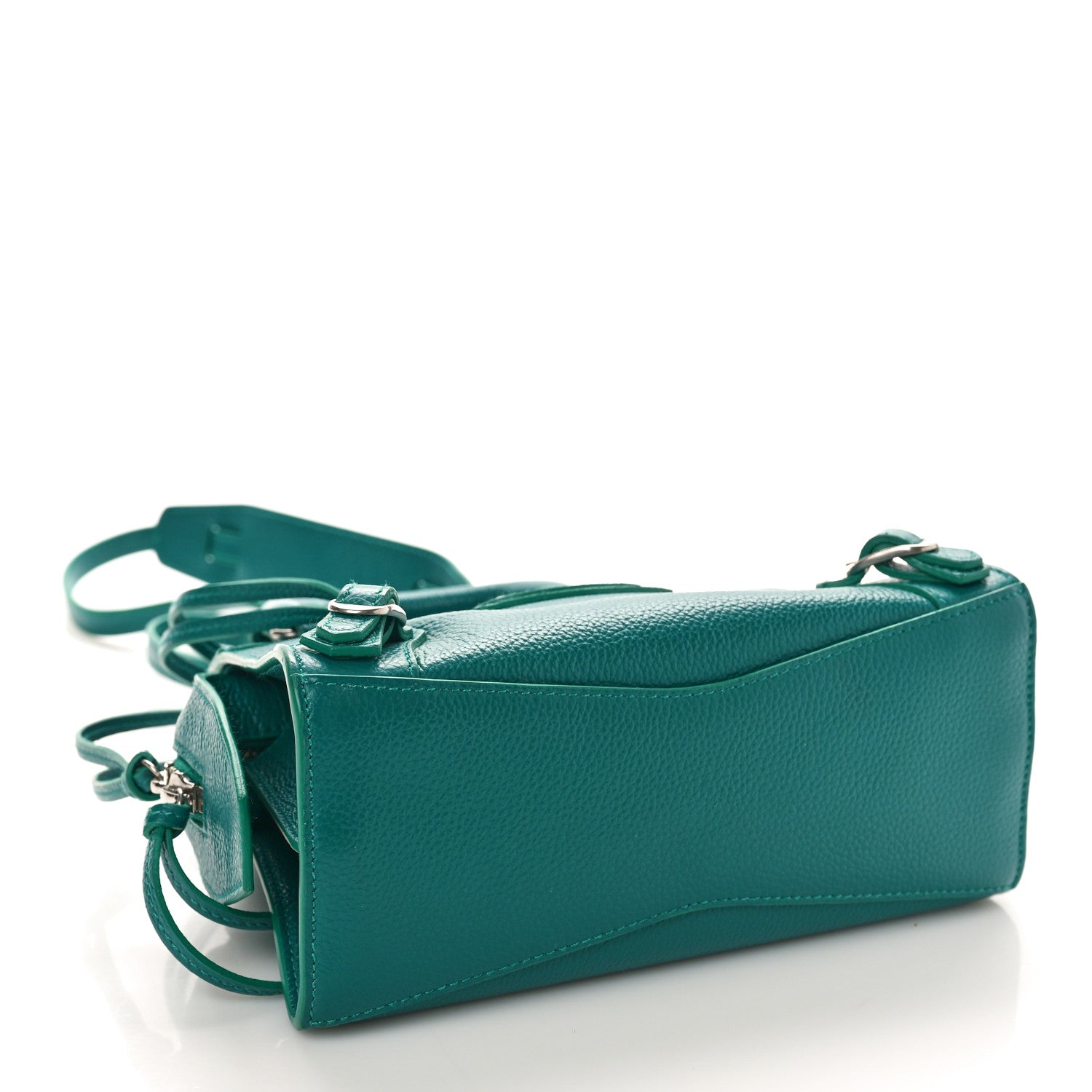 Balenciaga Grained Calfskin Neo Classic Silver Hardware Mini City Jade 4 of 10