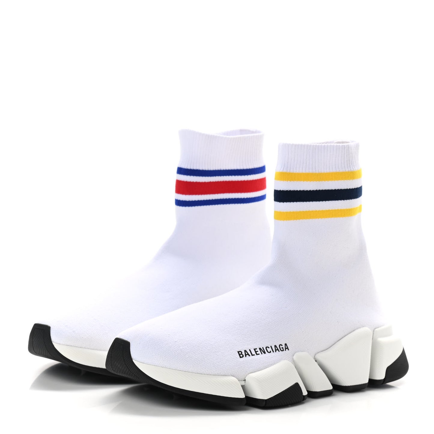 Technical 3D Recycled Knit Striped Womens Speed 2.0 Sneakers 39 White Multicolor