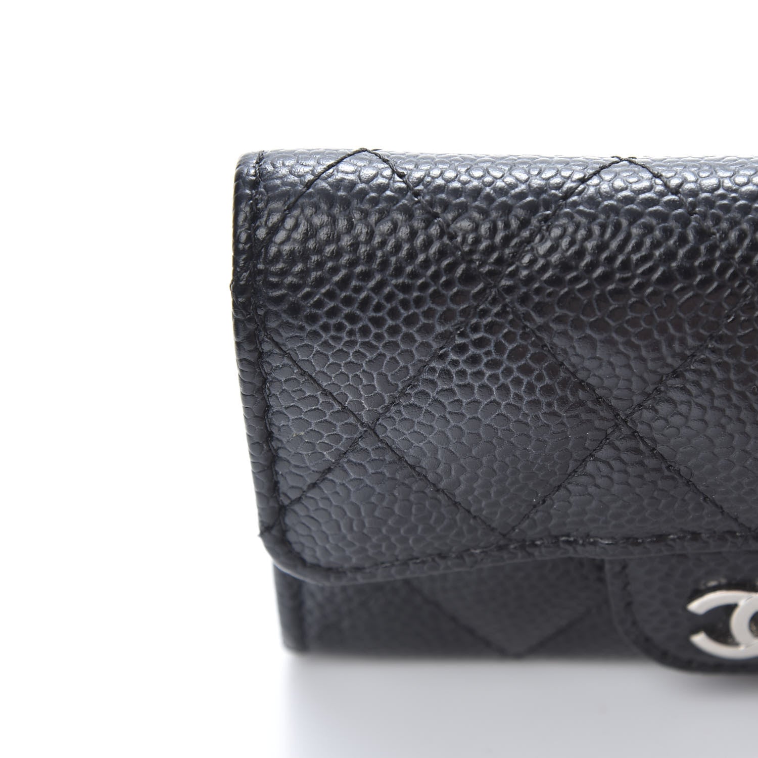Chanel Caviar Quilted Flap Card Holder Wallet Black 10 of 13