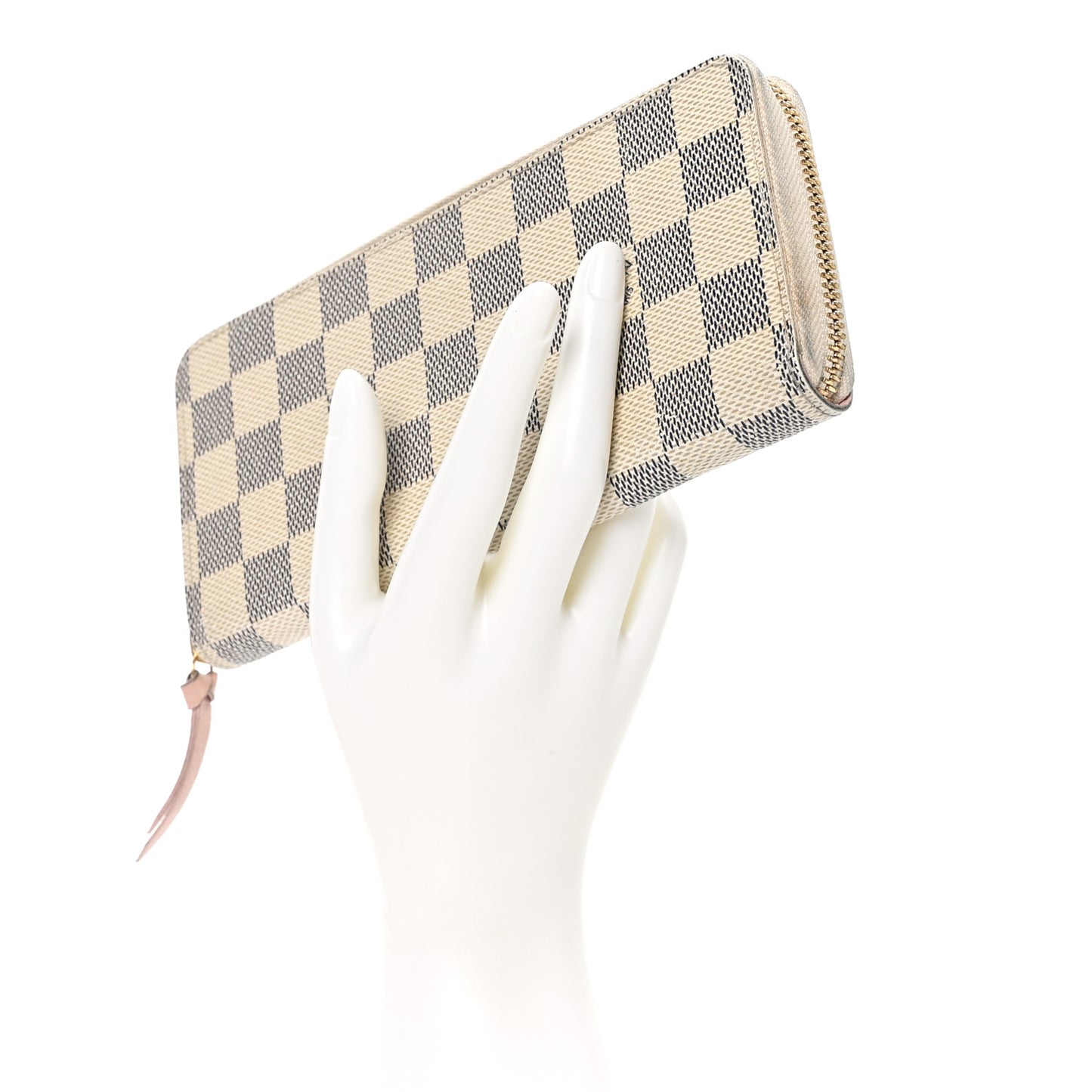 Damier Azur Clemence Wallet Rose Ballerine