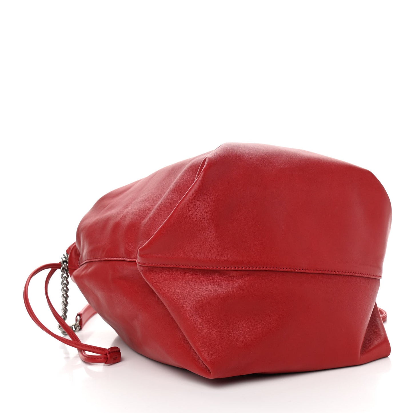Lambskin Teddy Drawstring Bag Eros Red