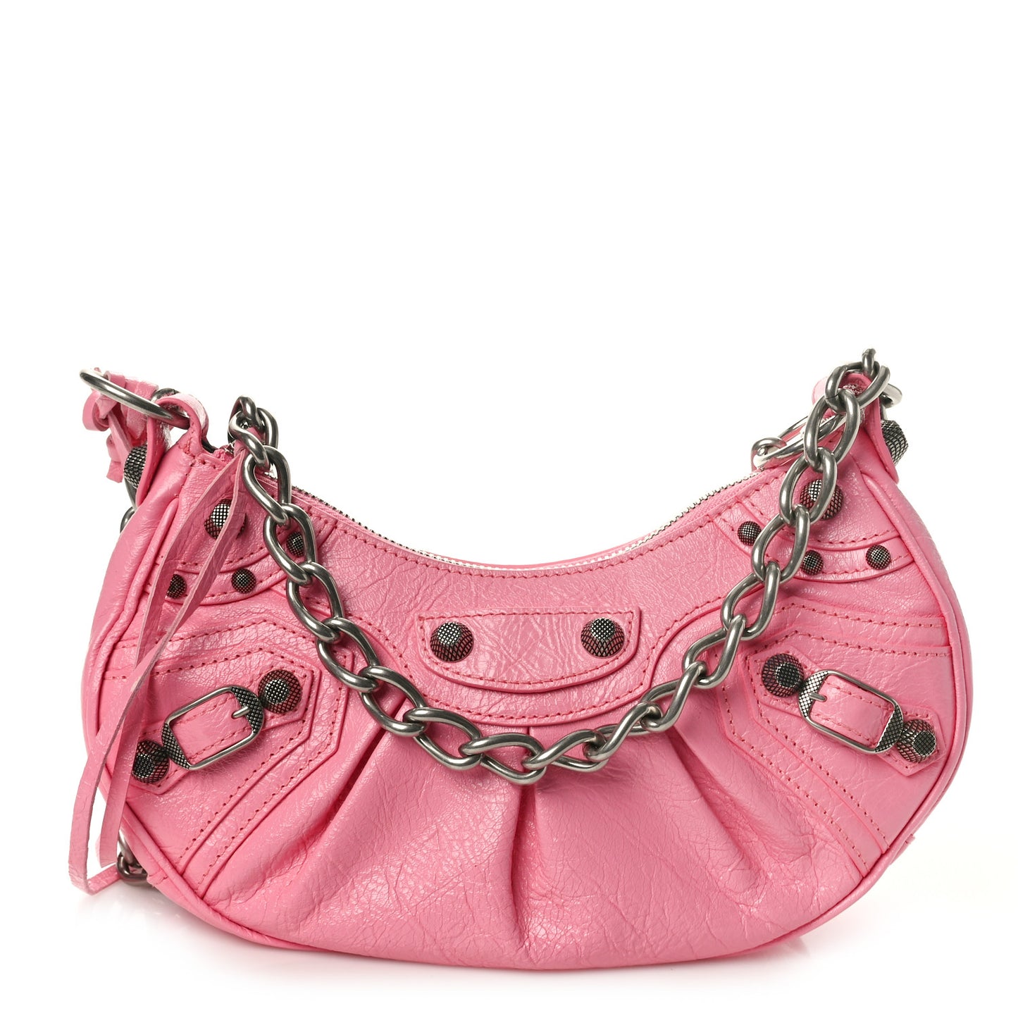 Agneau Arena Le Cagole Chain Shoulder Bag XS Sweet Pink
