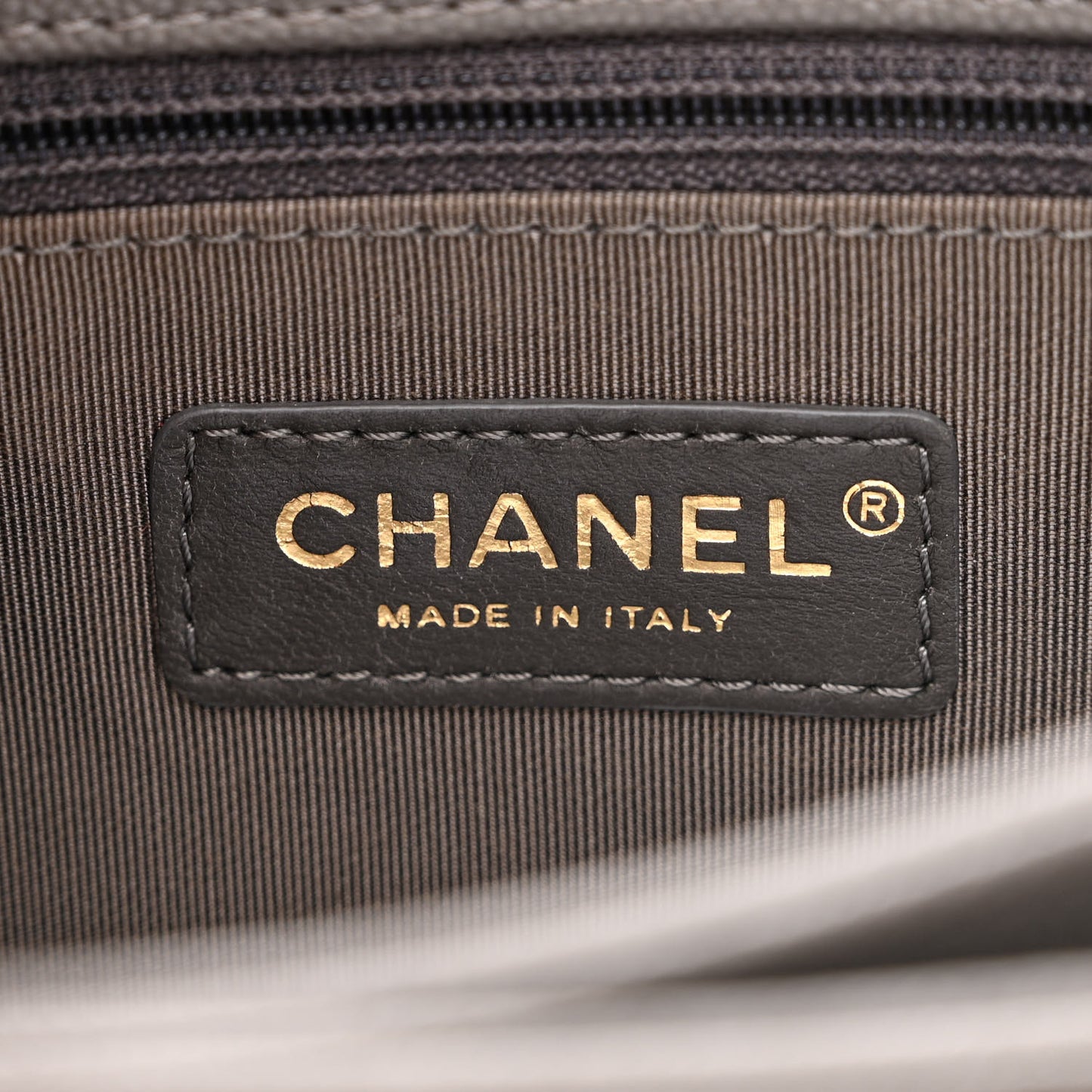 Caviar Suede Stitched Lady Coco Flap Grey