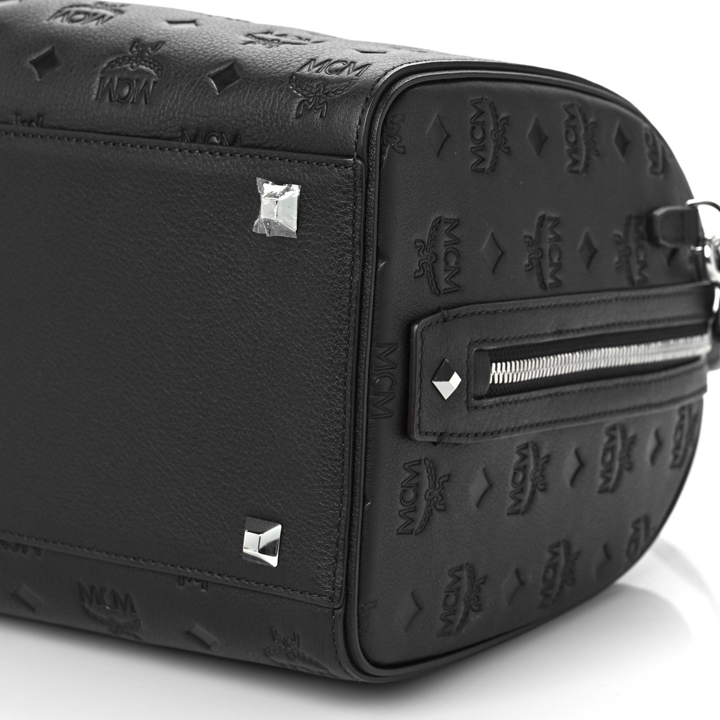 Calfskin Ottomar Monogram Essential Boston Bag Black