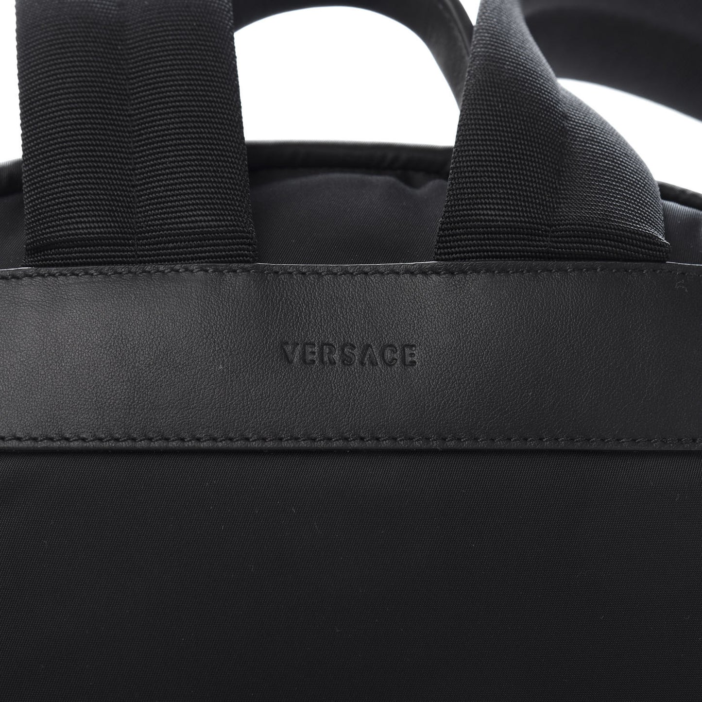 Nylon Palazzo Medusa Backpack Black