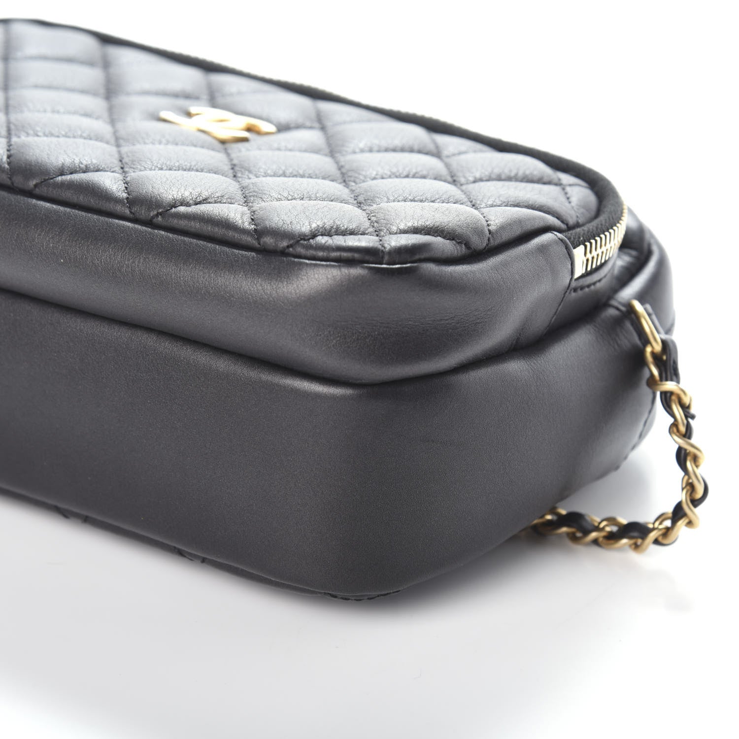 Chanel Calfskin Quilted Small Camera Case Black 10 of 10