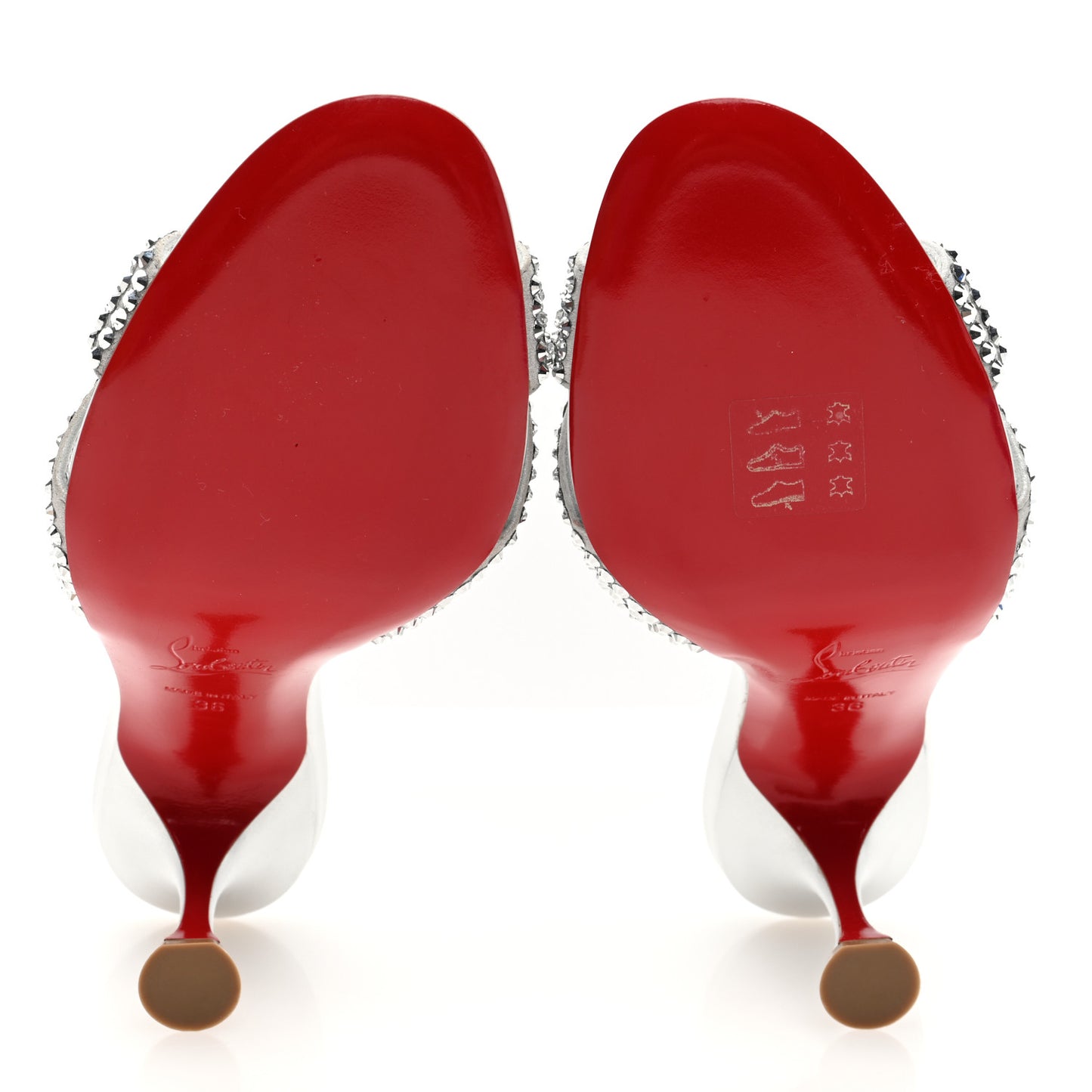 Suede Metallic Kid Lambskin Strass Mariza Is Back 85 Sandals 36 Silver