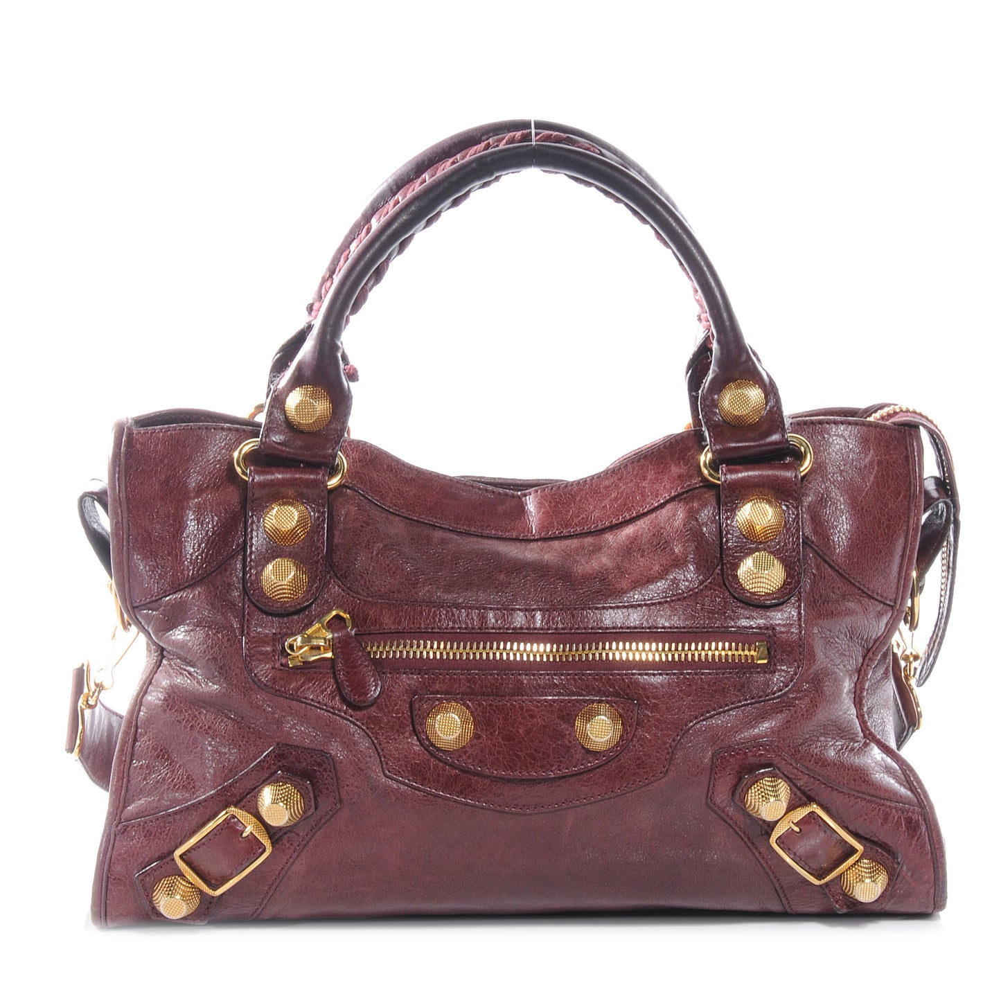 Agneau Giant 21 Gold Hardware City Black Cherry