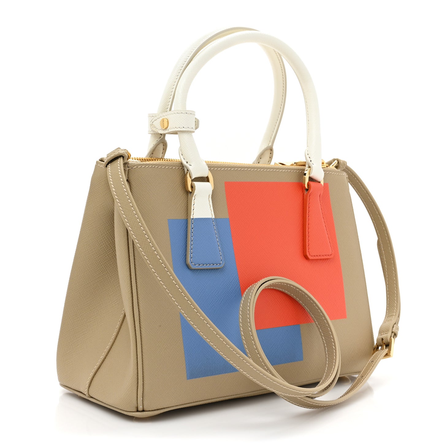 X ALEX DA CORTE Saffiano Special Edition Small Galleria Double Zip Tote Deserto Aranico