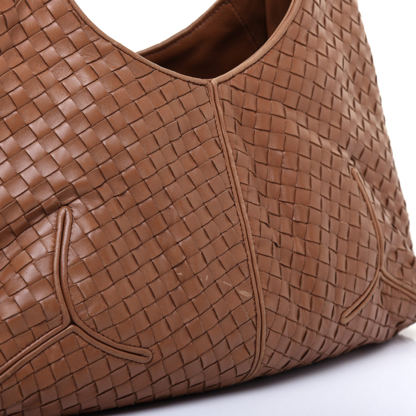 Nappa Intrecciato Ball Hobo Noce