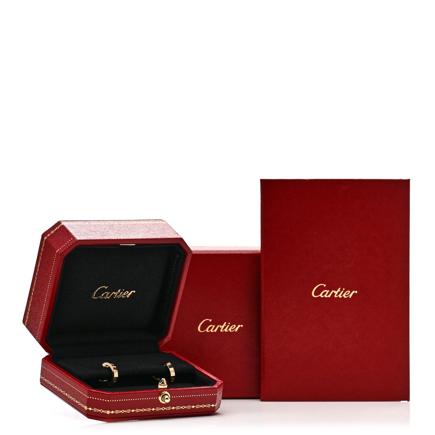 18K Yellow Gold Small LOVE Hoop Earrings