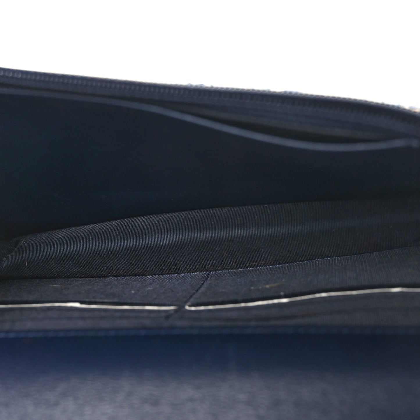 Tweed Quilted Chanel 19 Wallet On Chain WOC Ecru Navy Blue Multicolor