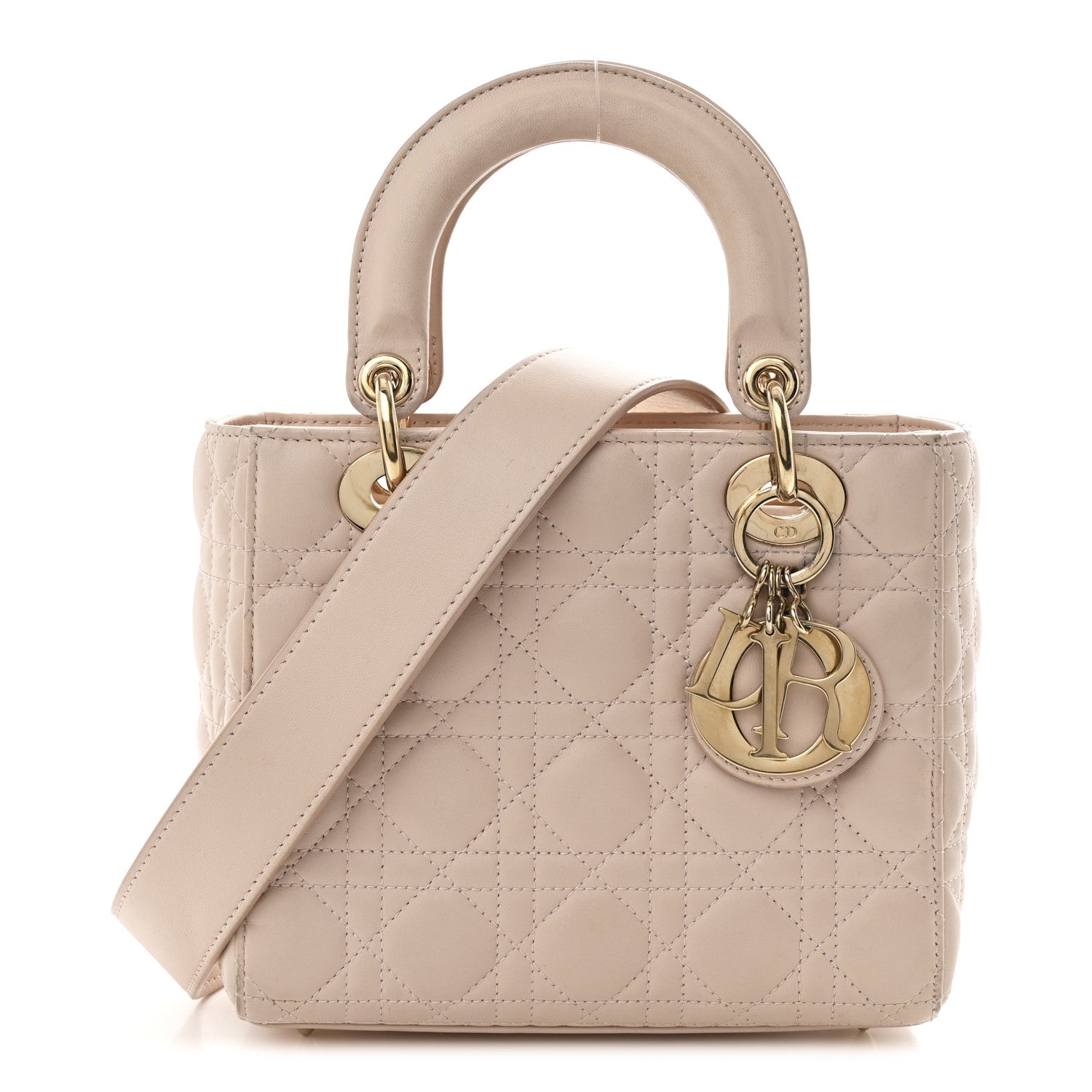 Christian Dior Lambskin Cannage Small My ABCDior Lady Dior Light